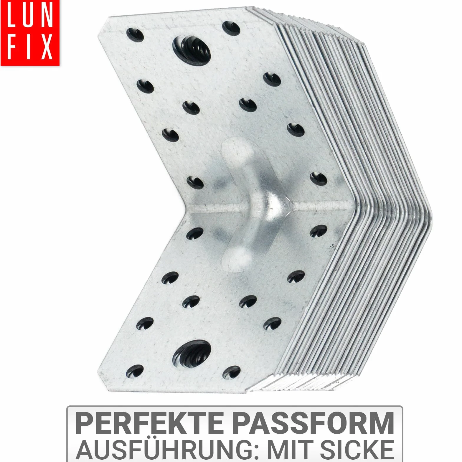 Lun Fix Staffe angolari 70x70x55 mm 20 szt. ocynkowane 1,5 mm 90°