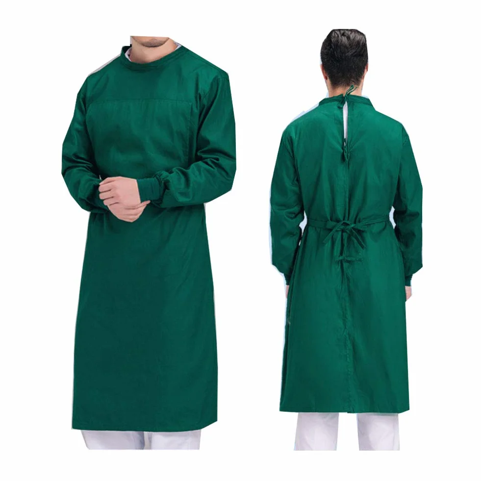 Abito da uomo maniche lunghe isolante uniforme chirurgica taglia XXL verde