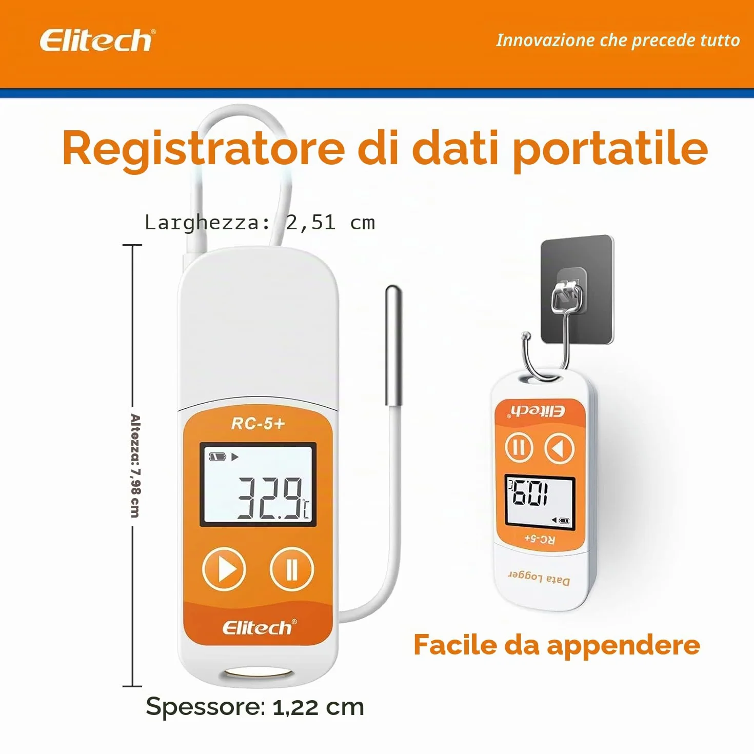 Elitech RC-5+ Rejestrator Temperatury 32000 Punktów USB