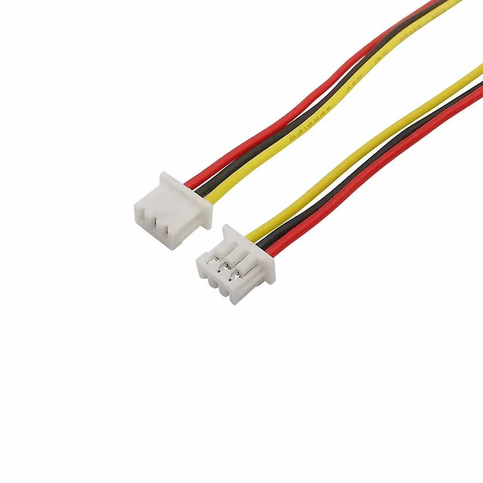 Connettore Filo Connettore Cavo 3P JST Micro JST 1.25mm 3 Pin Doppi connettori a Spina Femmina con Cavi Filo 10cm 15 cm 20 cm 30 cm (Color : 10 CM, Package : 20 PCS)