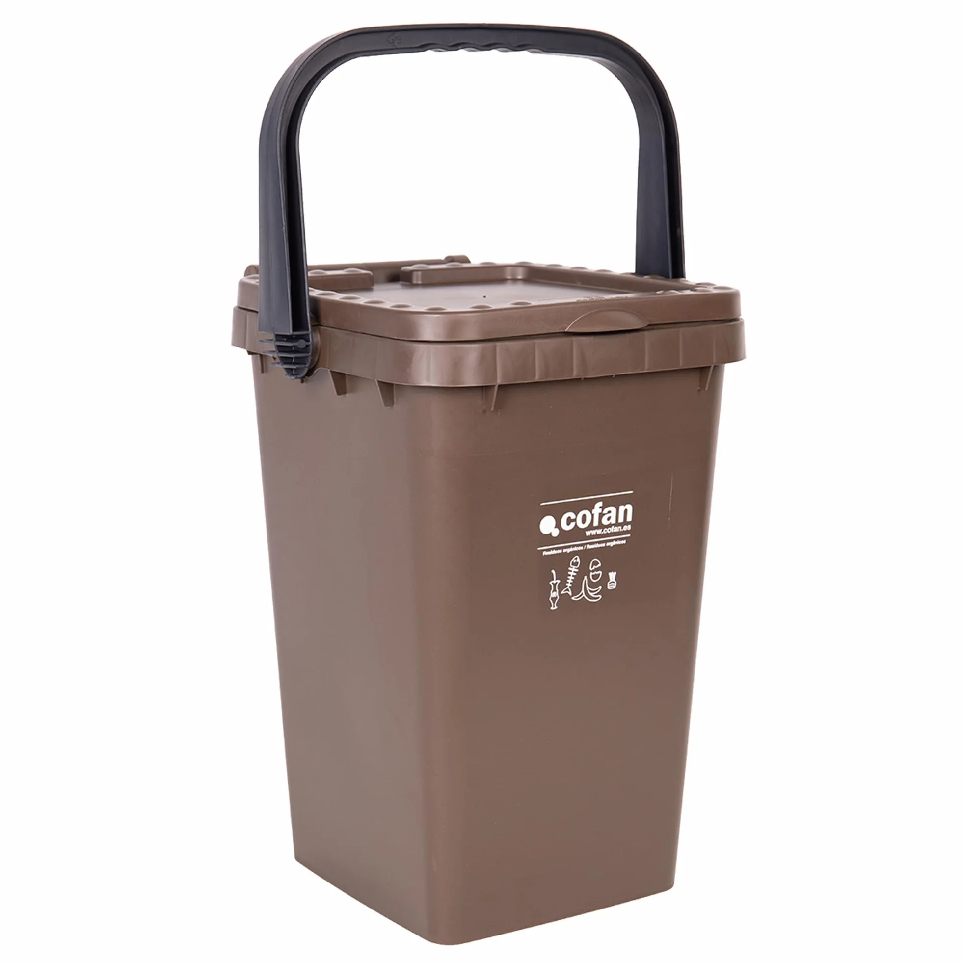 Cofan Contenitore marrone 25L per rifiuti organici Modello Ravioli
