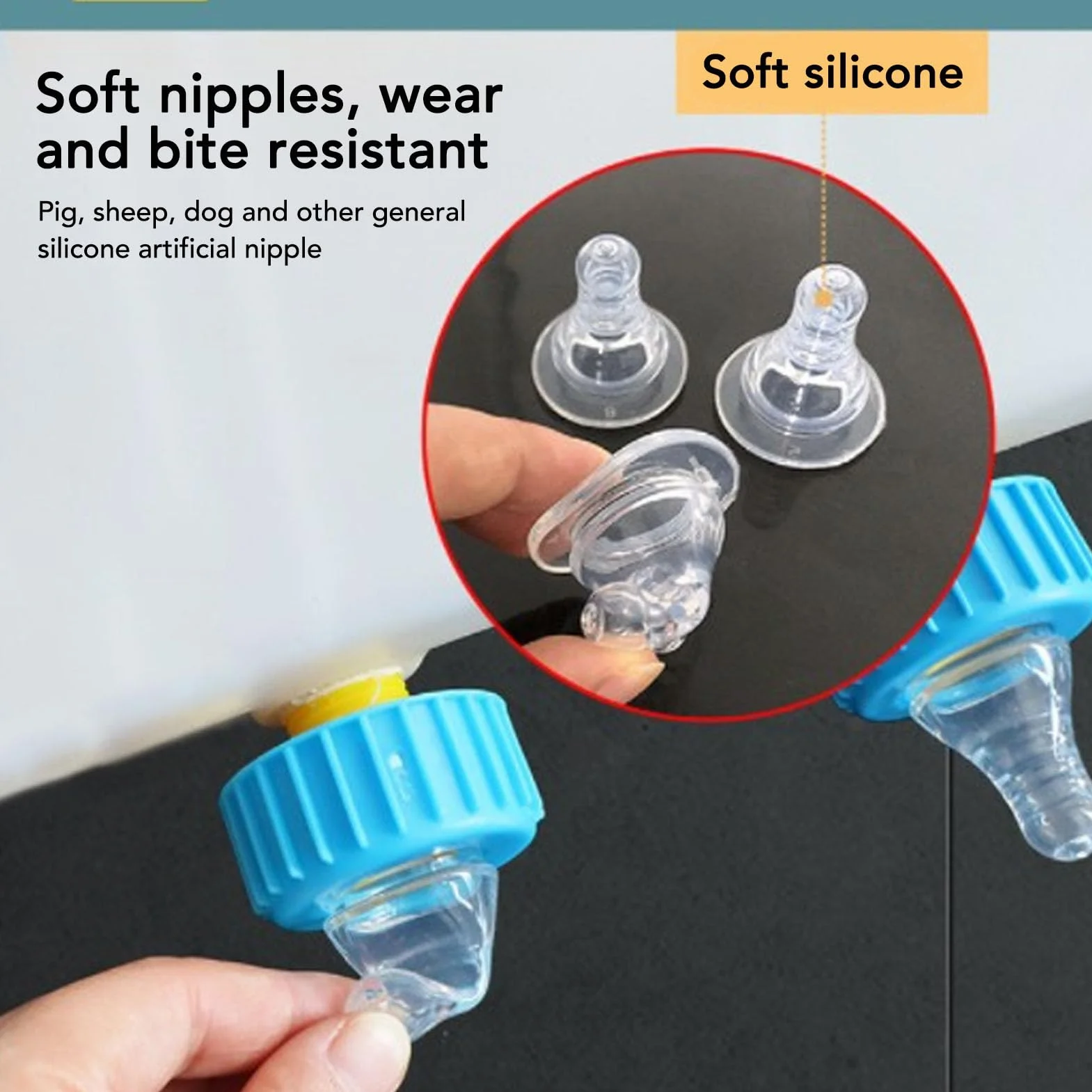 Mangiatoia per Bevande per Agnello in Silicone 10 Litri Montato a Parete con 8 Capezzoli