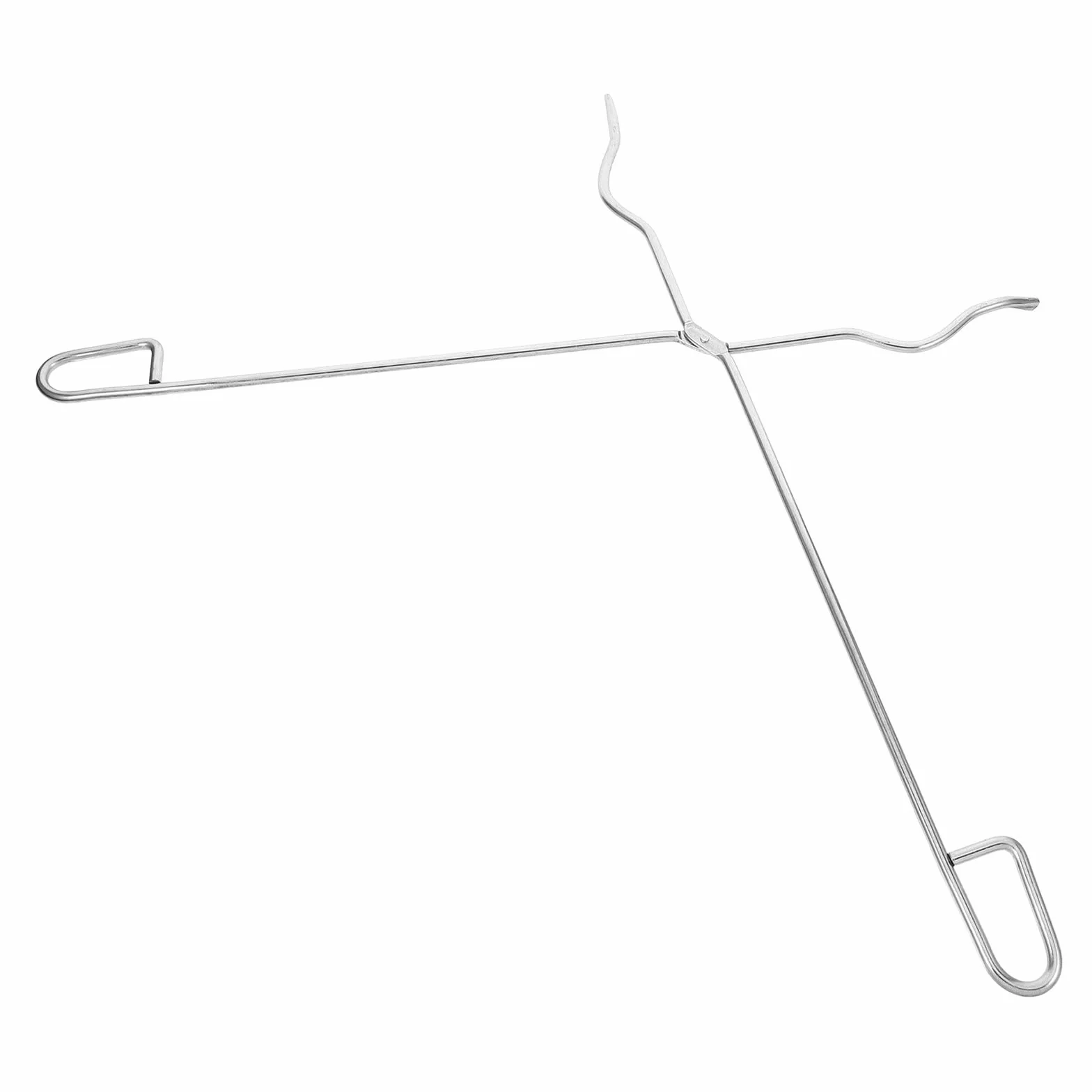 SMASOLO Pinza per Crogioli in Acciaio Inossidabile 50 CM a Mezza Bocca, Strumento di Fusione Metalli per Uso Professionale in Laboratorio di Biochimica