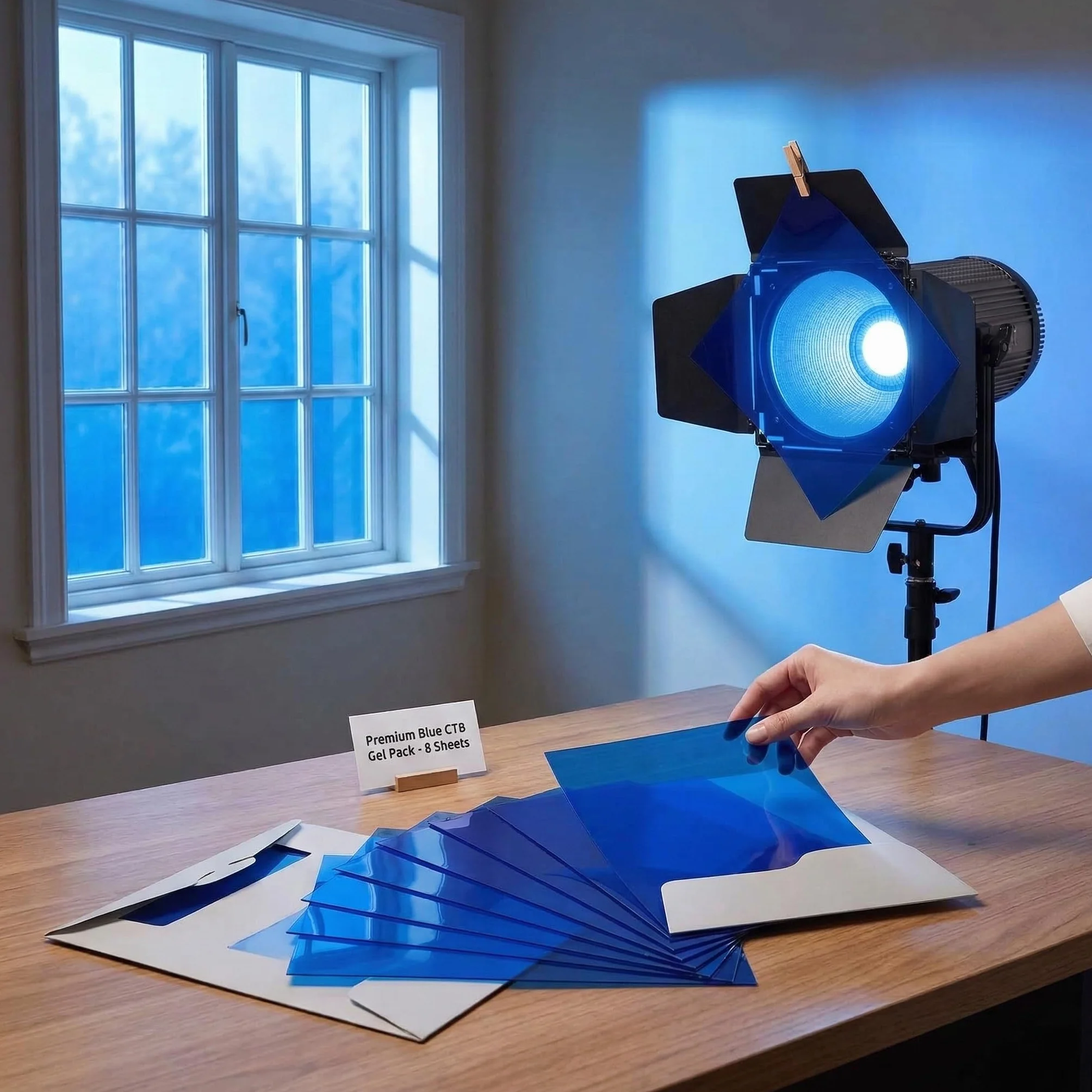 Pellicola blu filtrante 10 pezzi pellicola per lampade 30x30 cm pellicola resistente al calore 0.3 mm per fotografia decorazioni fai da te protezione occhi luci LED