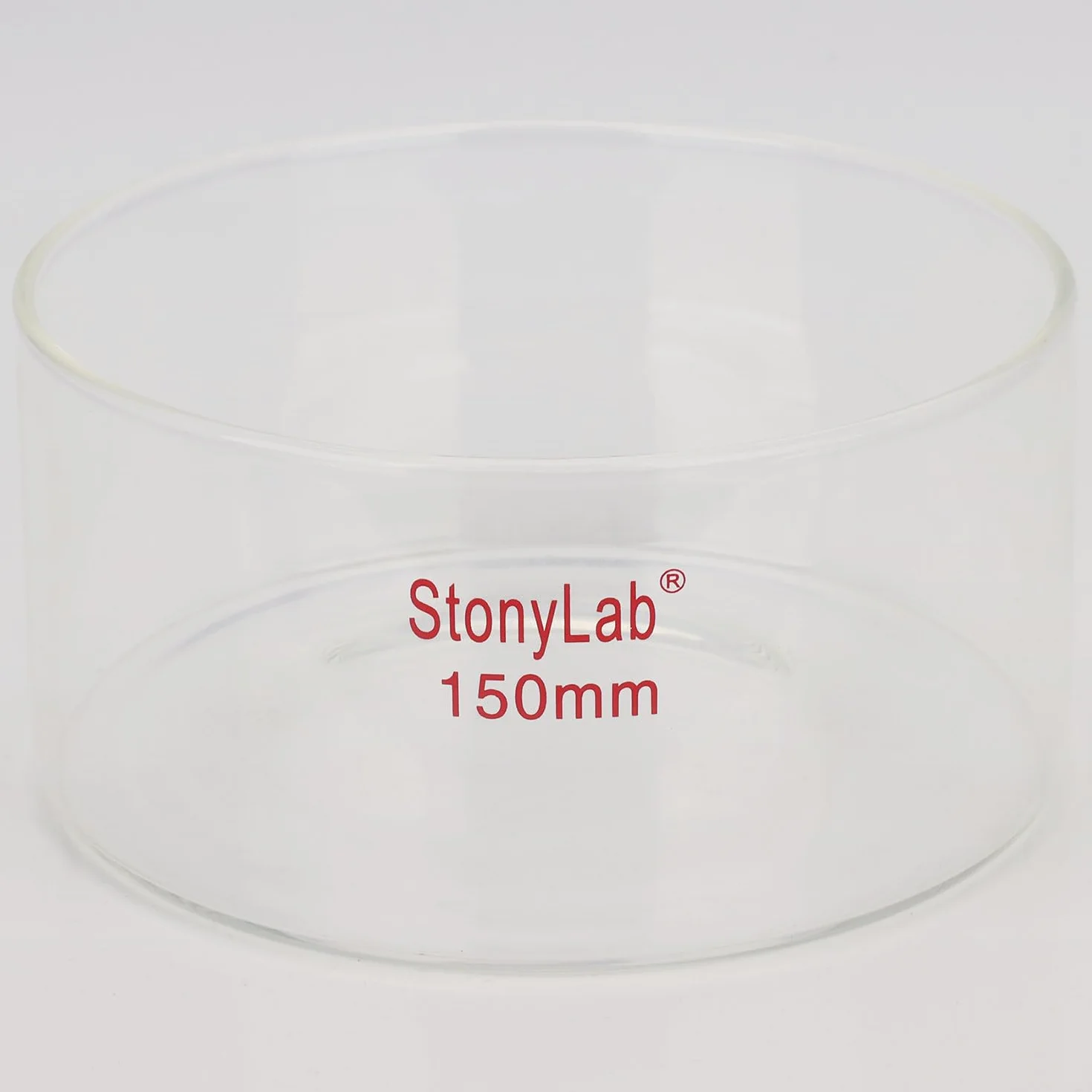 stonylab Piatto per Cristallizzazione, Piatti per Cristallizzazione in Vetro di Borosilicato a Parete Spessa per Cristallizzazione ed Evaporazione di Laboratorio, Fondo Piatto, Senza Becco