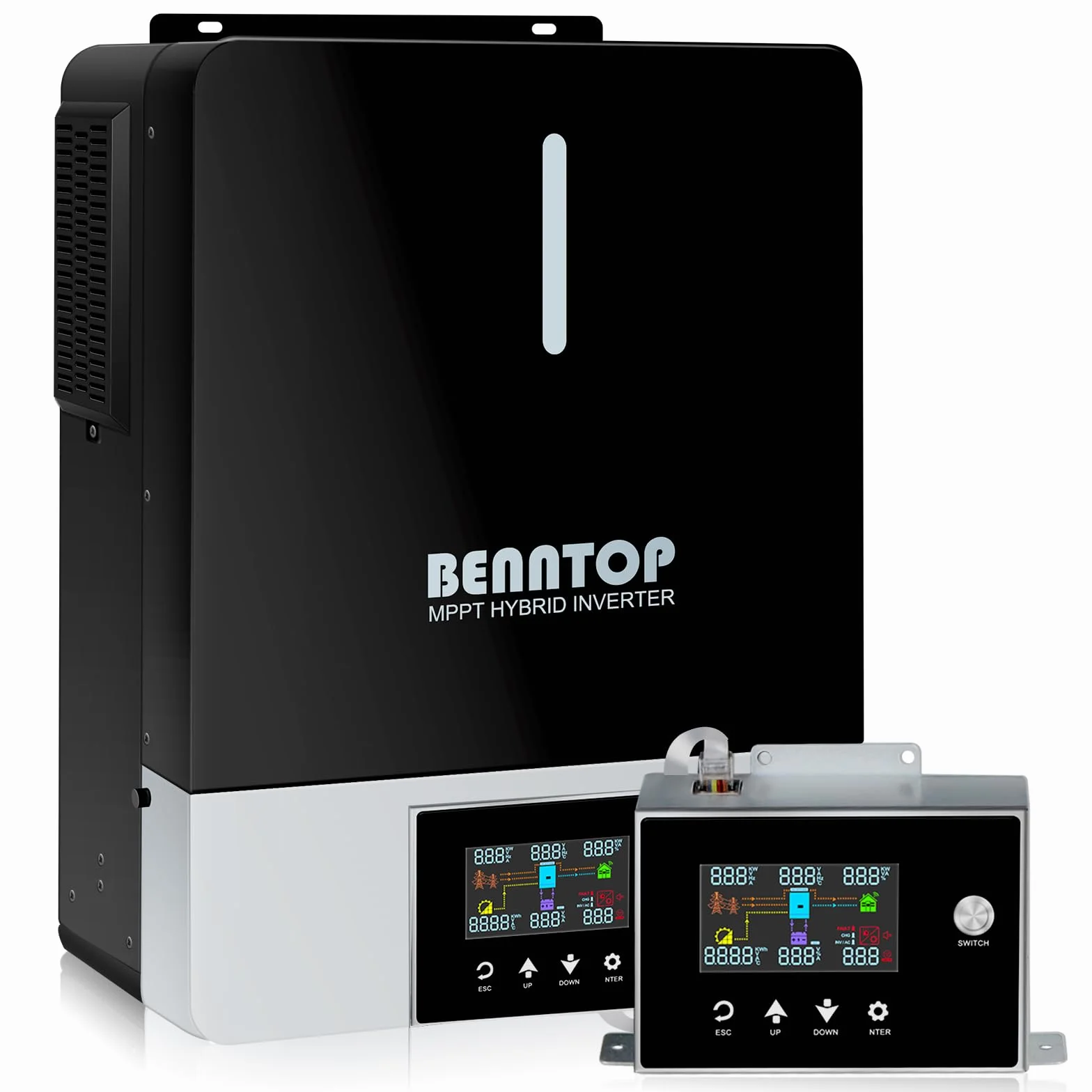 Inverter solare ibrido 6200w 48VDC to 230VAC Pure Sine Off-Grid Wave Inverter with 120A MPPT Solar Controller, Max PV Input Voltage 500V for piombo Acid and Lithium Batterie