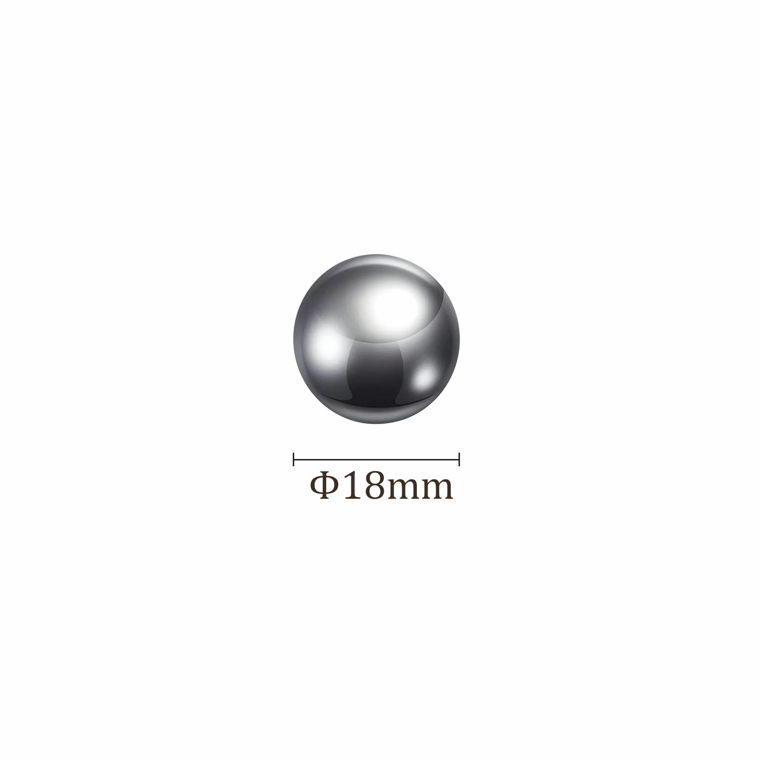 5pz Precisione Sfere - Sfere Acciaio [18mm] 304 Acciaio Inossidabile per Cuscinetti Utilizzare Sfere Metalliche Palline Bici, Solido