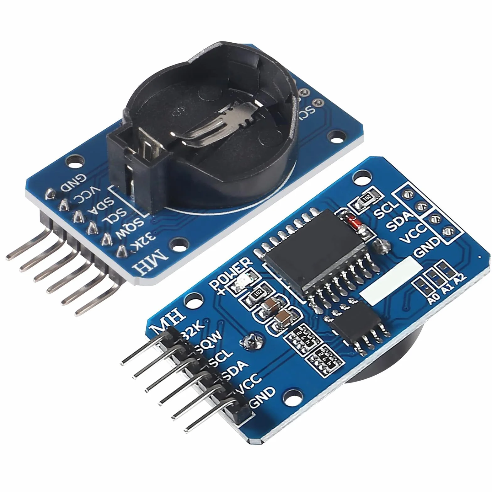 Real-Time Clock RTC modulo compatibile con orologio in tempo reale I2C, modulo orologio I2C RTC per Arduino e Raspberry Pi con batteria (6 pezzi)