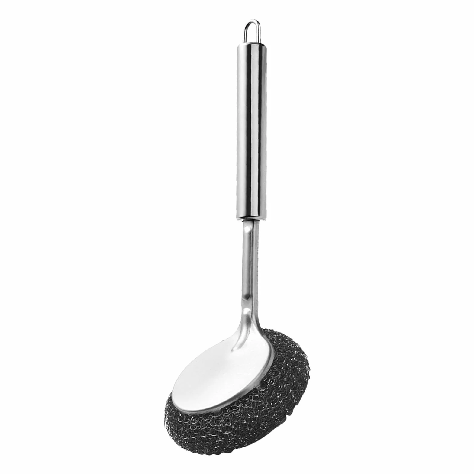 Paglietta In Acciaio Inox Con Manico - Paglietta In Lana D'Acciaio Per Pulire Piatti | Spazzola Per Strofinare Piatti | Spazzola Per Forniture Per Lavandini Da Cucina | Spugne In Metallo Per Pentole
