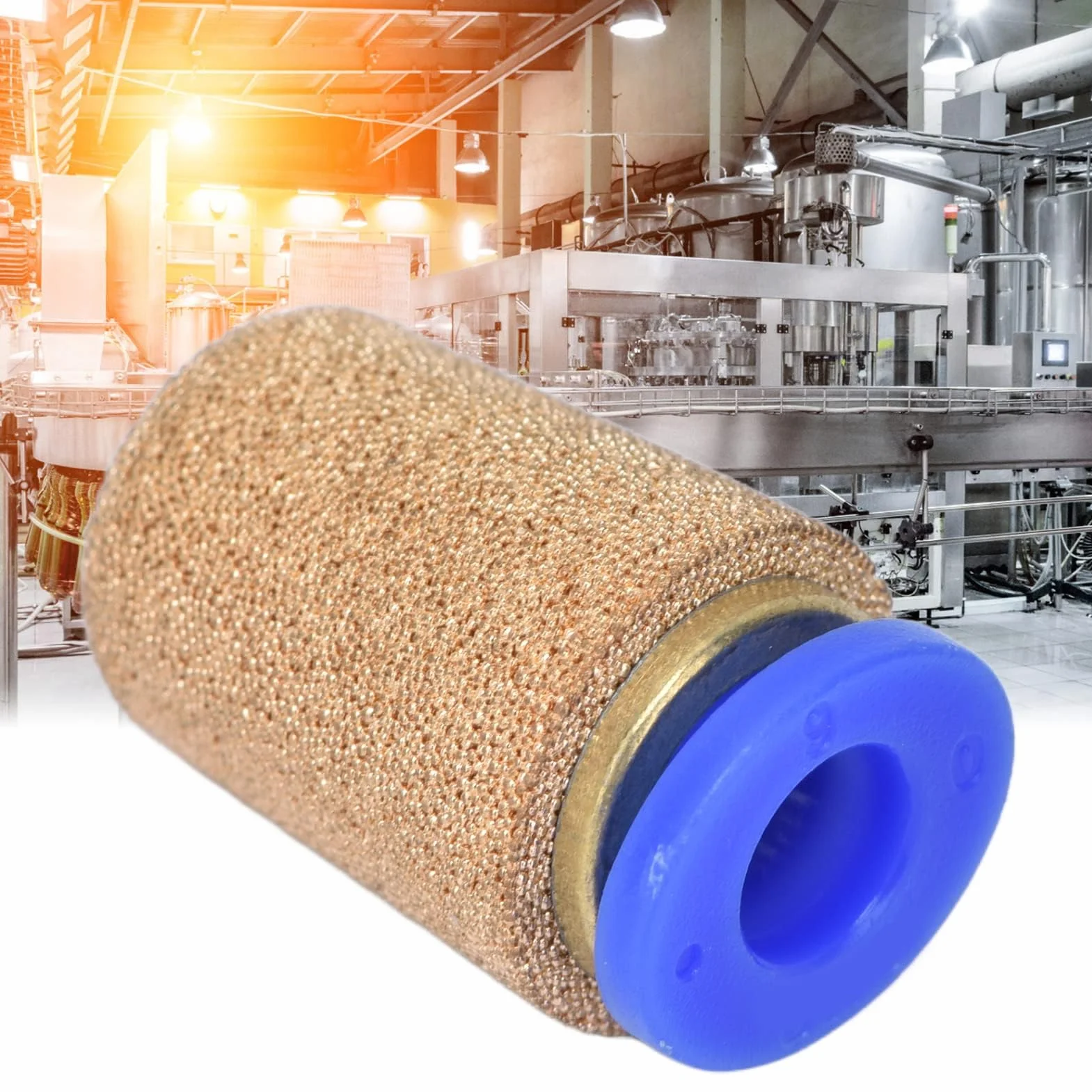 Silenziatori pneumatici 5 pezzi PSF-6 ottone per valvole aria compressa