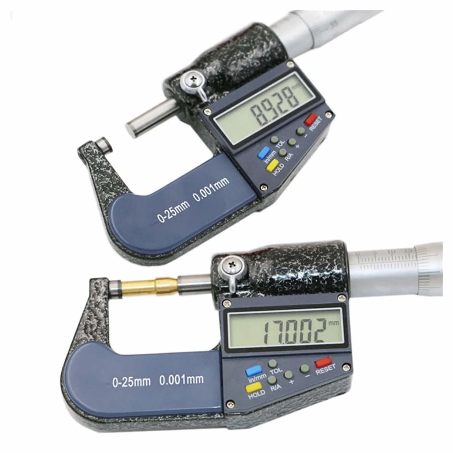 Comparatore, 0-25-50-75-100mm 0,001 mm Micrometro esterno elettronico digitale 0-25 mm con strumenti di misurazione schermo LCD extra large(50-75MM)