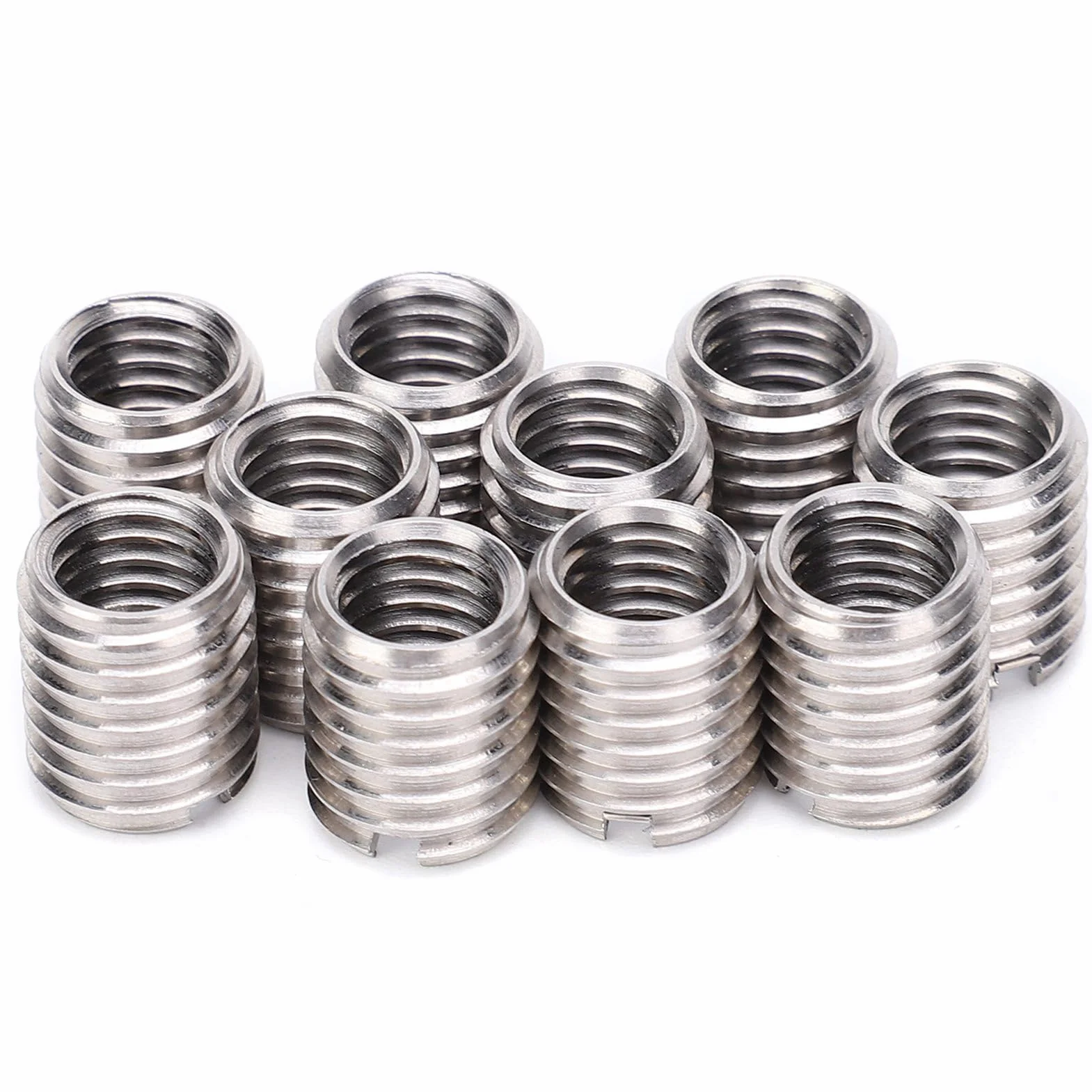 Riduttore Filettato M10 a M8 10 Pezzi Manicotto di Riparazione Inserto Filettato Acciaio Inossidabile