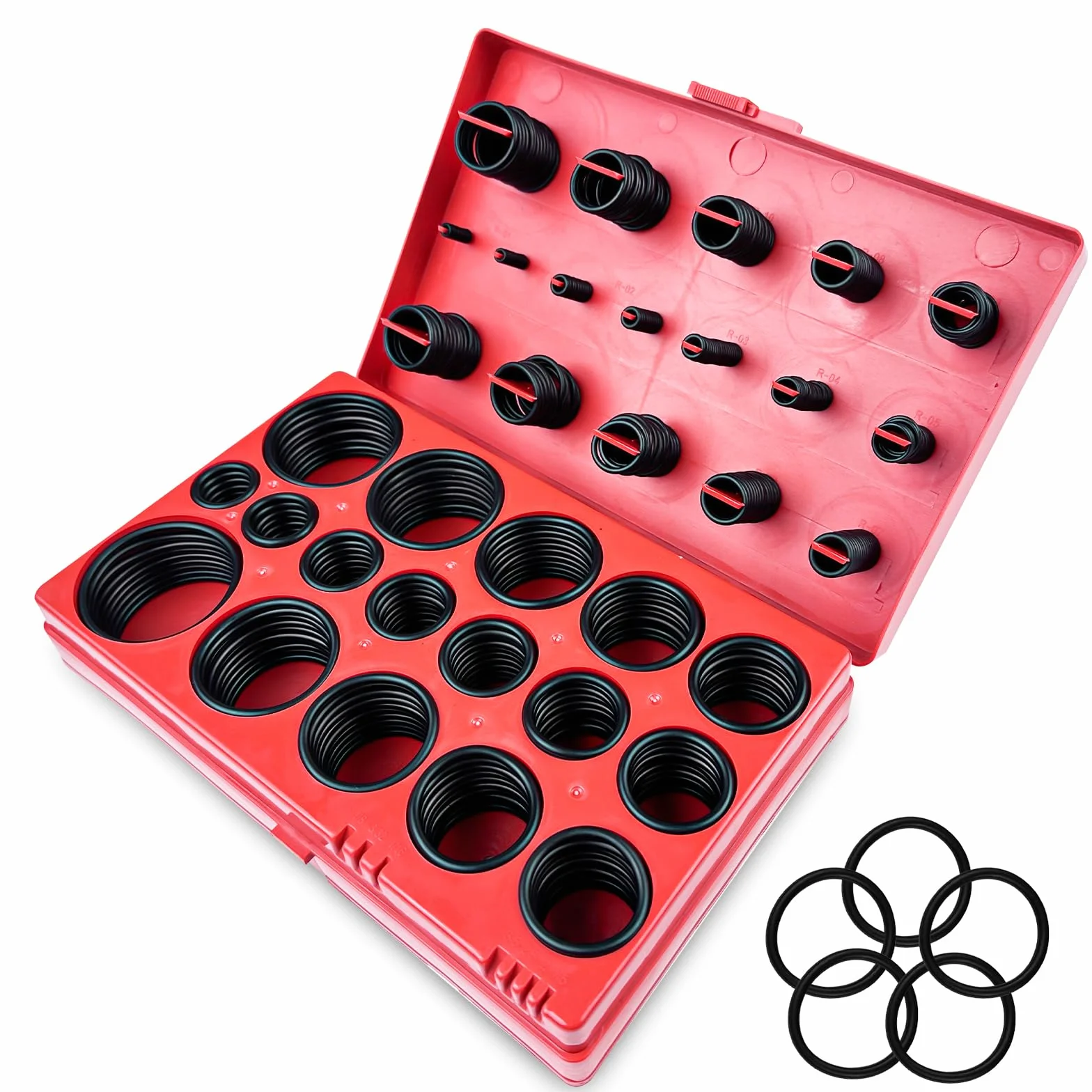 Avesteir 419 Pezzi 32 Misure Assortite O-Ring in Gomma, O Ring Guarnizioni, Guarnizioni Kit O Anello Nero, Set di Anelli per Idrauliche, Motore, Condizionata, Automobile