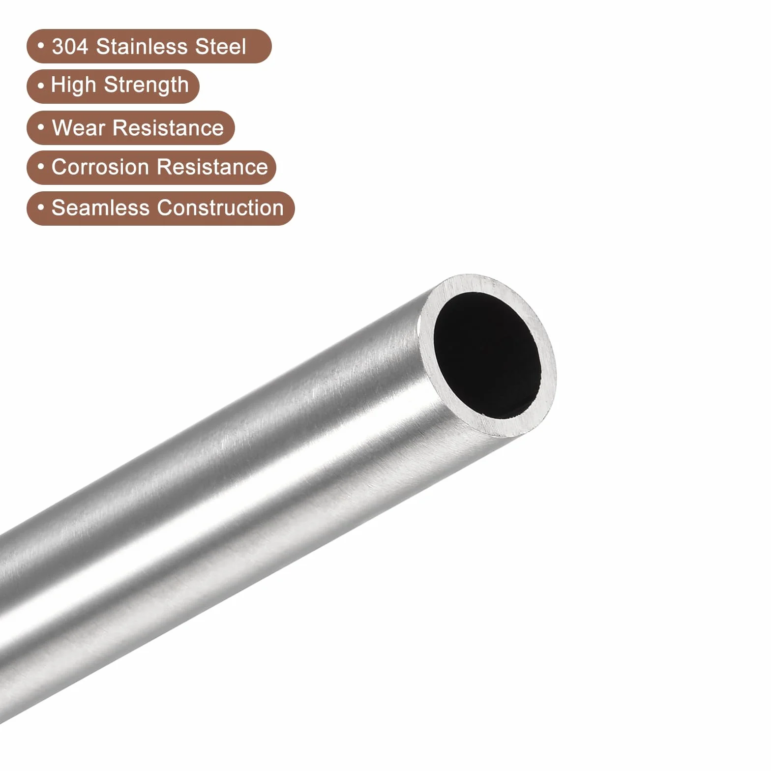 QUARKZMAN Tubo Acciaio Inossidabile 304, OD 12mm x Spessore 1mm, Lunghezza 200mm, Tubo Capillare Metallico per Macchinari Industriali