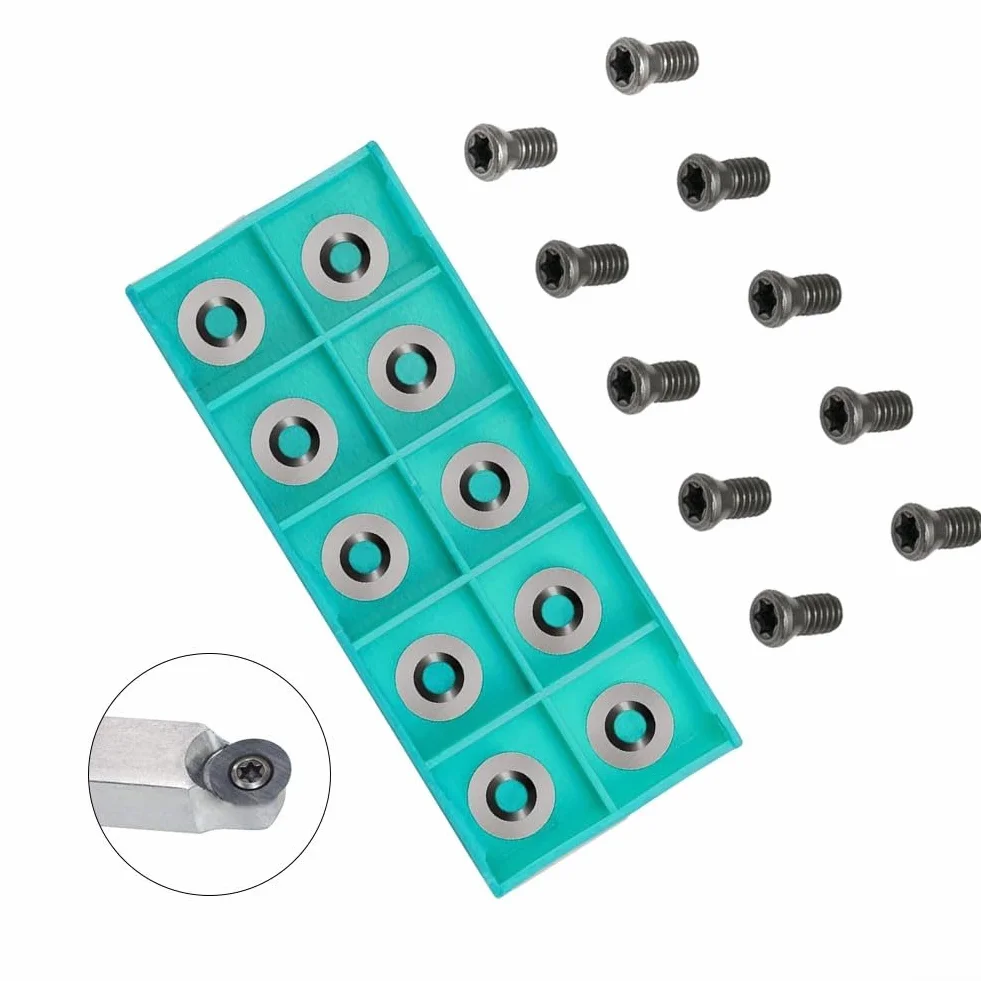 Inserti rotondi in carburo per tornio, diametro 12 mm, compatibili con Ci3 serie 6400, confezione da 10