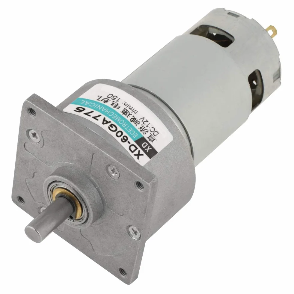 DC12V / 24V 35W Mini DC Motoriduttore a velocità regolabile in metallo Grande coppia motore CW/CCW(12V 150rpm)