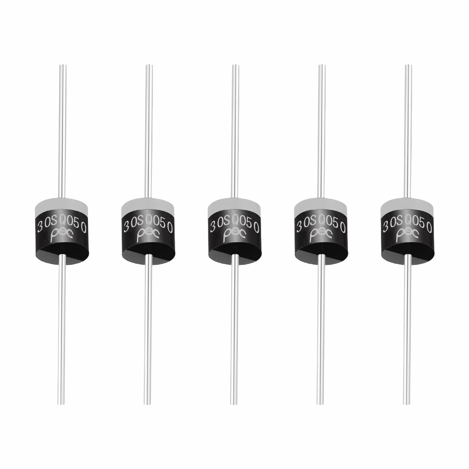 PATIKIL 5Pcs 30SQ050 Diodi Raddrizzatori Schottky, 30A 50V R-6 Raddrizzatori Elettronici Ad Alta Corrente Per Regolatori Di Tensione, Gestione Dell'Energia