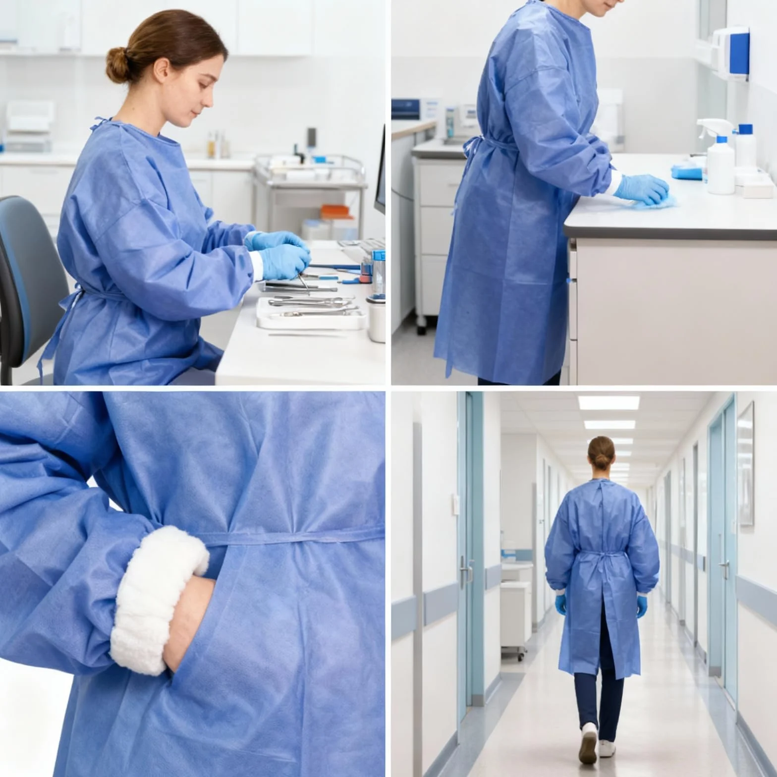 Gef Medica Camice Monouso SMS Azzurro L 25 Pezzi