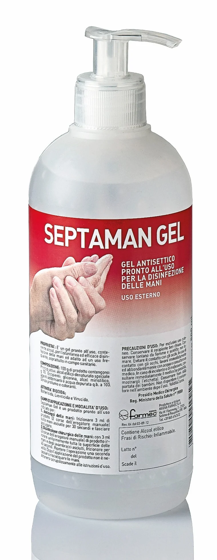 Septaman Disinfettante per le mani Gel 500 ml