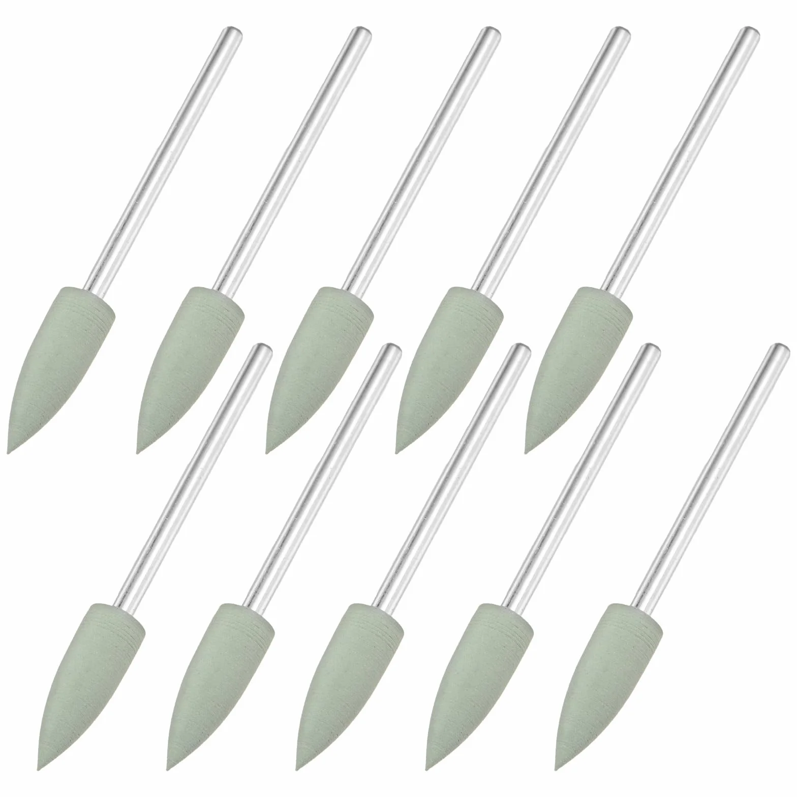 M METERXITY 10 Pcs Ruota Di Lucidatura A Punta 0.23 Pollici (6mm) Kit Lucidatura Silicone Grana 800 Verde