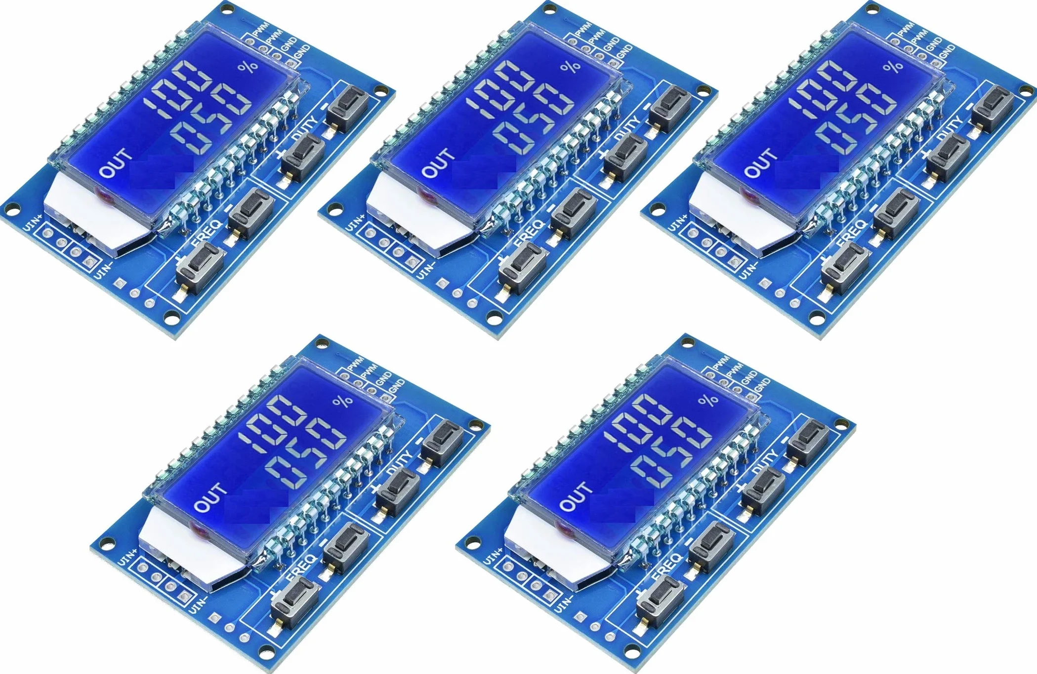 5 pz 1Hz-150KHz 3.3V-30V Generatore di Segnale PWM Frequenza di Impulso Duty Cycle LCD