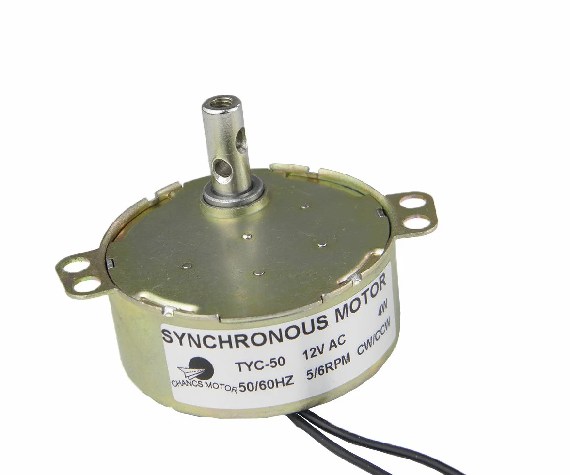 CHANCS TYC-50 AC 12V 5-6RPM CW/CCW Motore elettrico a bassa velocità Micro motore