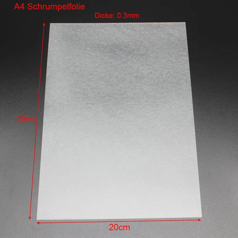 NICAVKIT Plastica Termoretraibile, 20 fogli carta con film termoretraibile shrink plastic Foglio termorestringente in plastica stampabili termoretraibile con 50pcs Anello Chiave per Bricolage