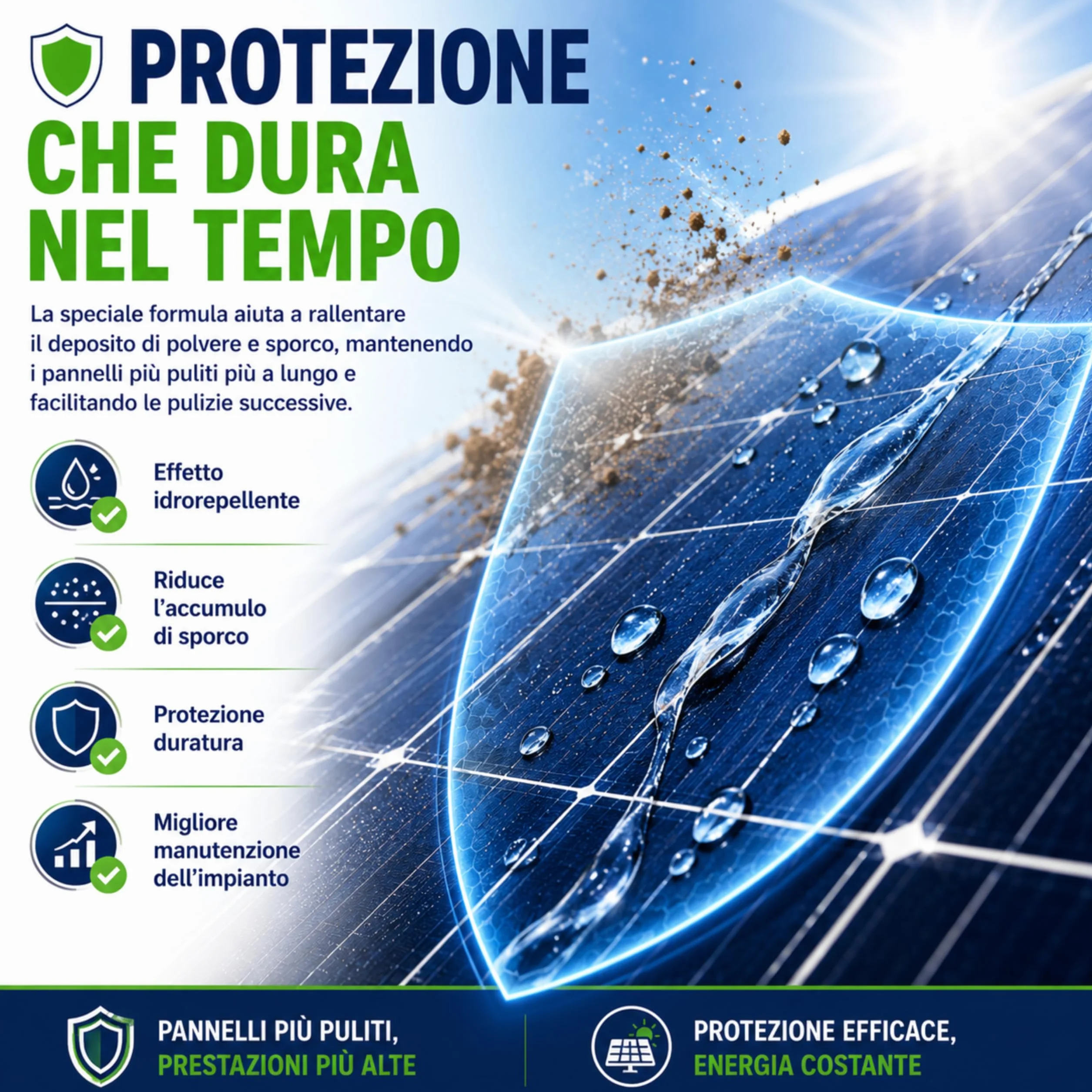 Detergente Pannelli Fotovoltaici 5L Antistatico Senza Aloni
