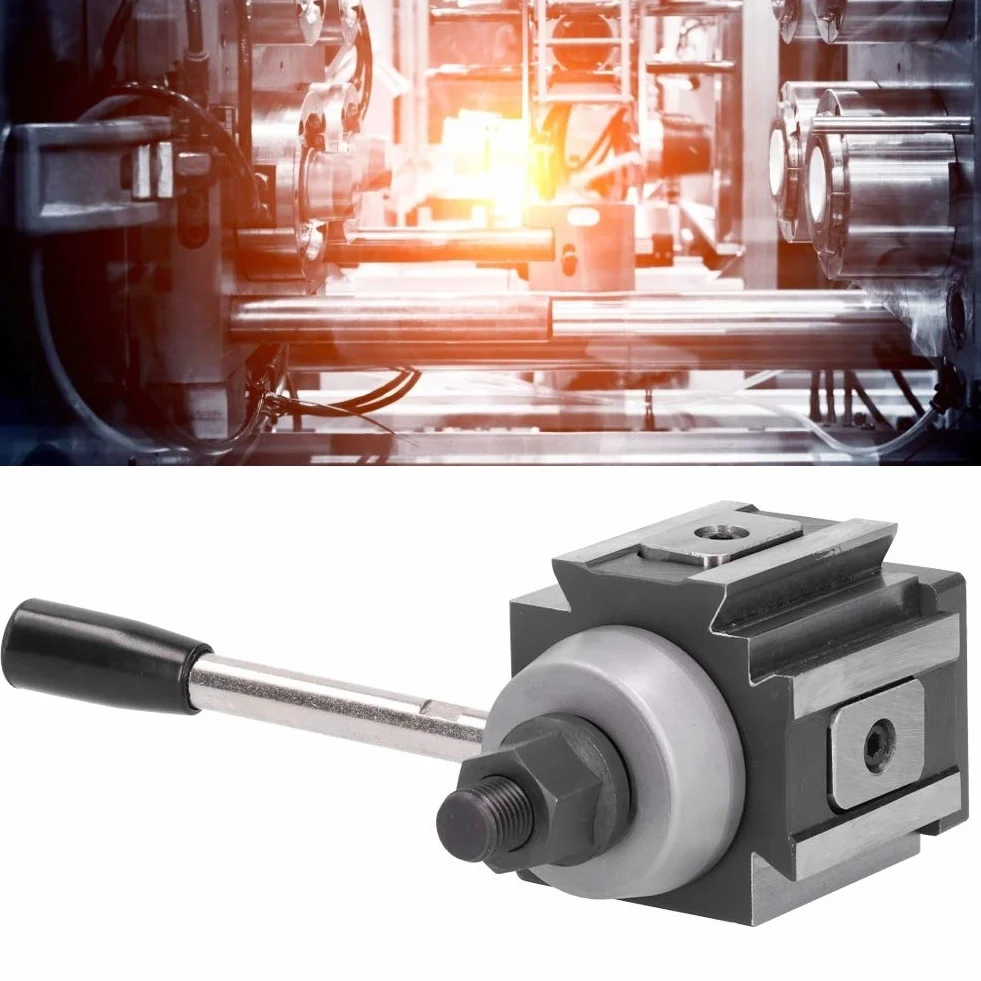 Tornio CNC Portautensili Portautensili a Cambio Rapido Supporto per Tornio a Colonna a Pistone AXA Portautensili per Tornio CNC 6-12 Pollici 250-100 con Struttura di Bloccaggio a Pistone ed
