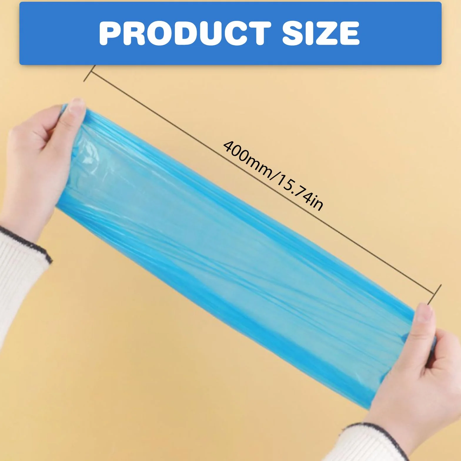 Protezioni per maniche in PE impermeabili 40x20 cm blu