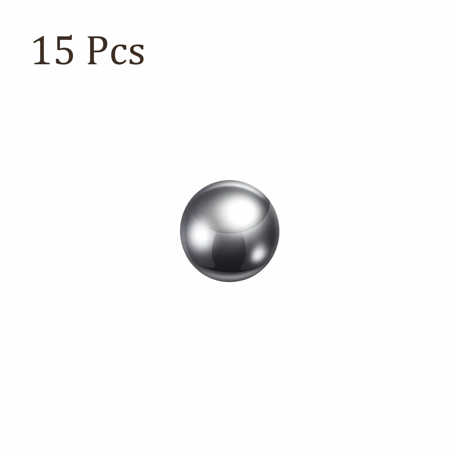 15pz Precisione Sfere - Sfere Acciaio [17mm] 201 Acciaio Inossidabile per Cuscinetti Utilizzare Sfere Metalliche Palline Bici, Solido