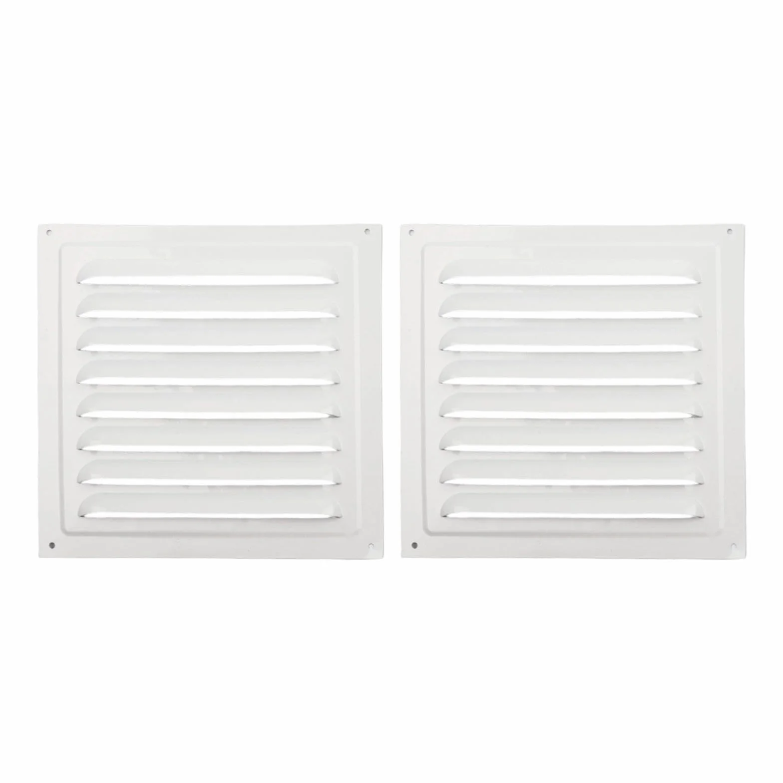 Elegante griglia di ventilazione per un migliore flusso d'aria, 20 x 20 cm, con zanzariera per soffitto e parete laterale, 2 pezzi, colore: bianco