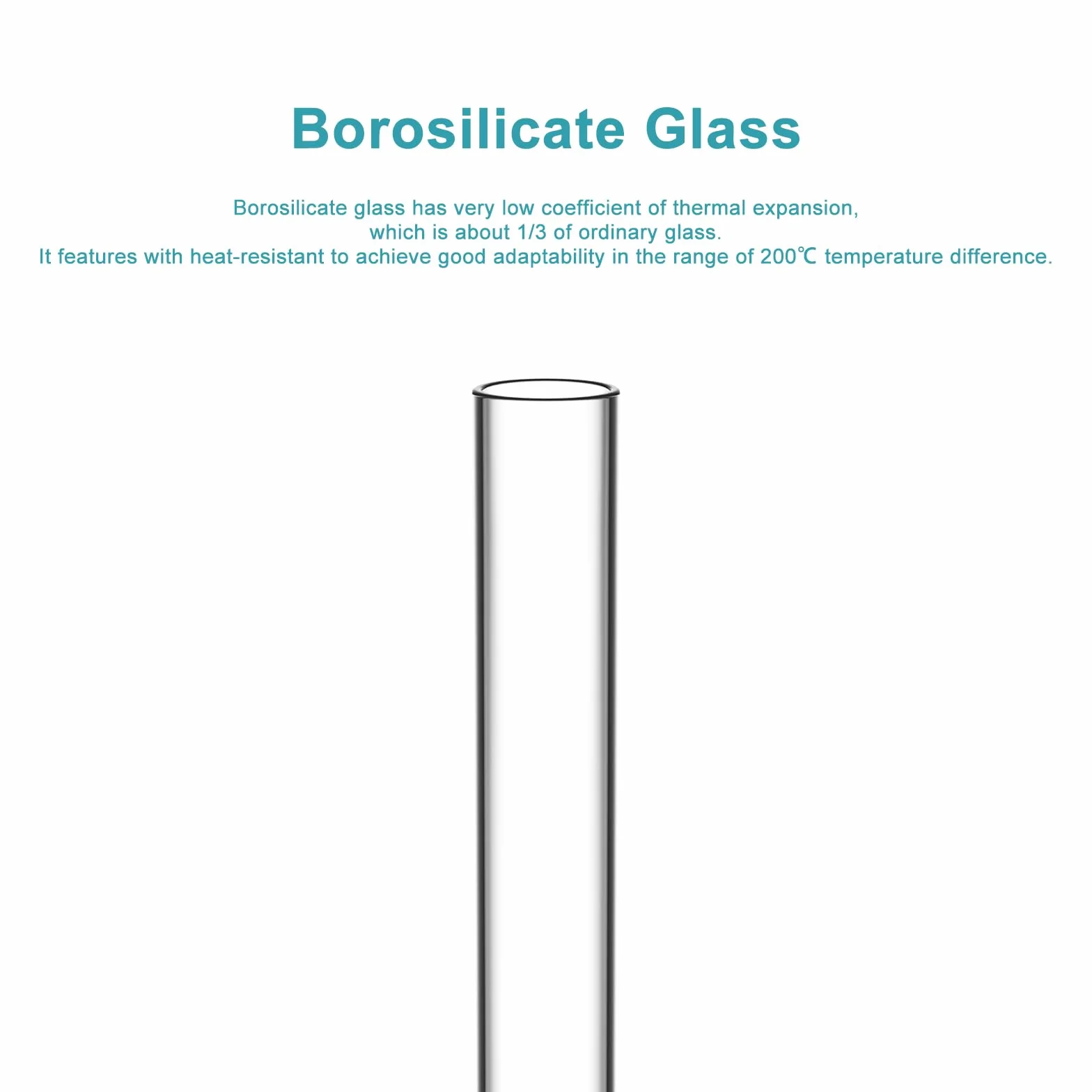 Provetta per Fondo Rotondo in Vetro Borosilicato, 20mm OD x 150mm, Stonylab 20-Pack