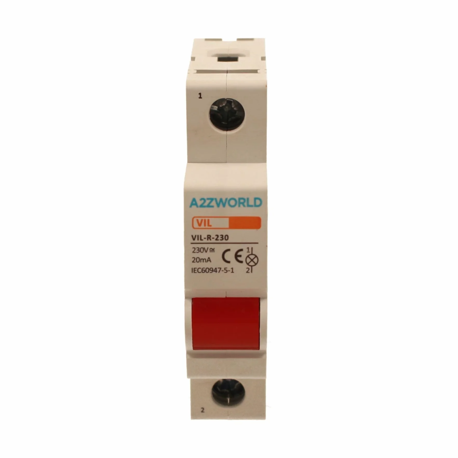 Indicatore Luminoso Modulare Rosso, 220V Per Monofase, Occupa 1 Modulo DIN, Lampada Spia Led Segnalazione Per Guida DIN (Rosso)