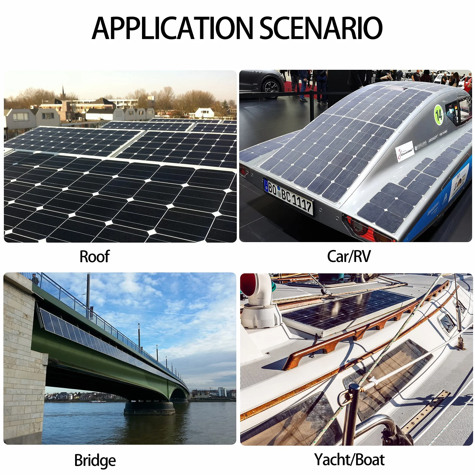 100W Flessibile Pannello Solare Kit Monocristallino carica Solare con controller 10A, uscita USB per caricare batterie 12V 24V(GEL AGM) per camper, roulotte, barche, tetti