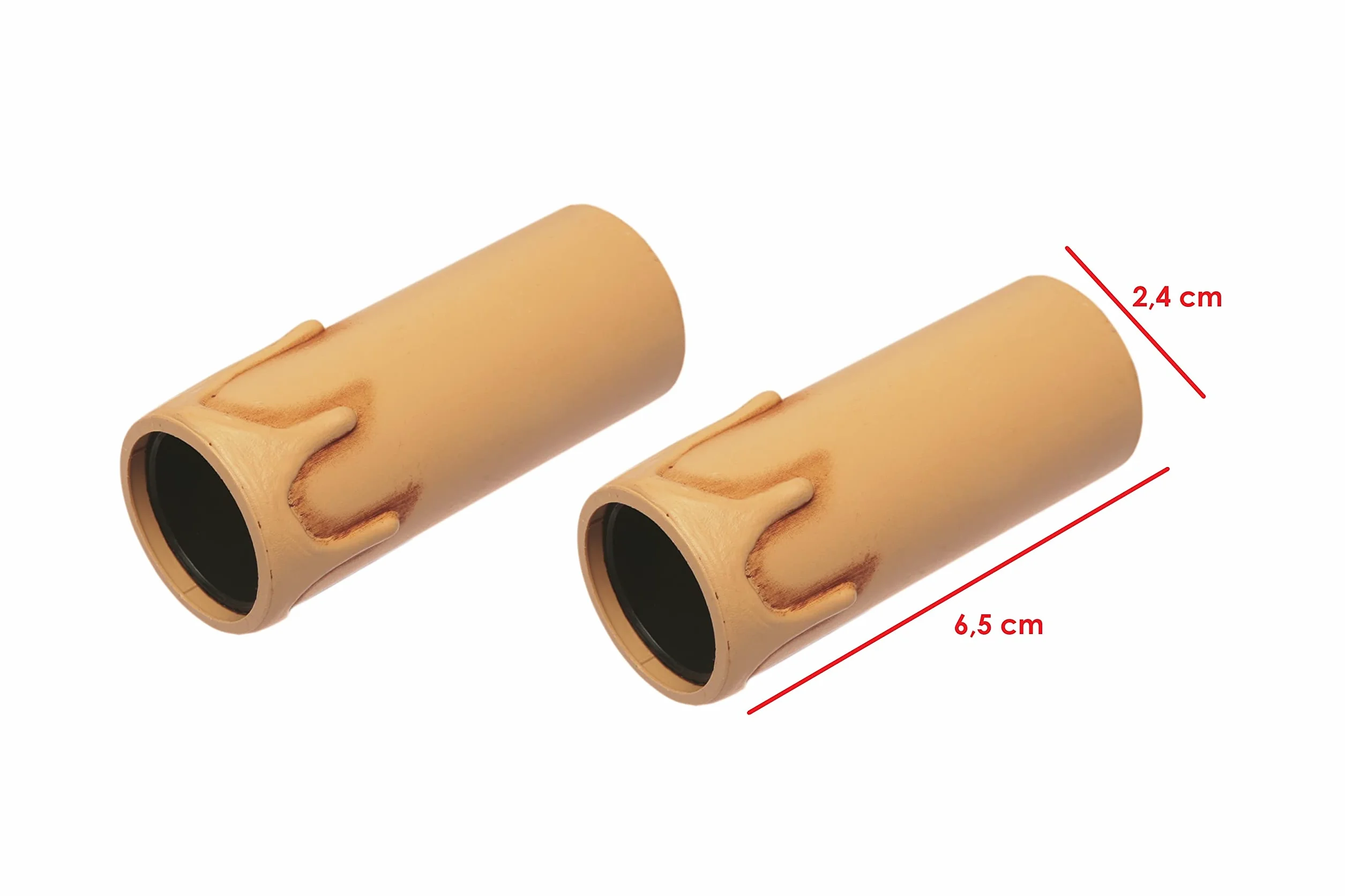 Poly Pool PP3473Q n.2 portalampada E14 con staffa, avorio ant.