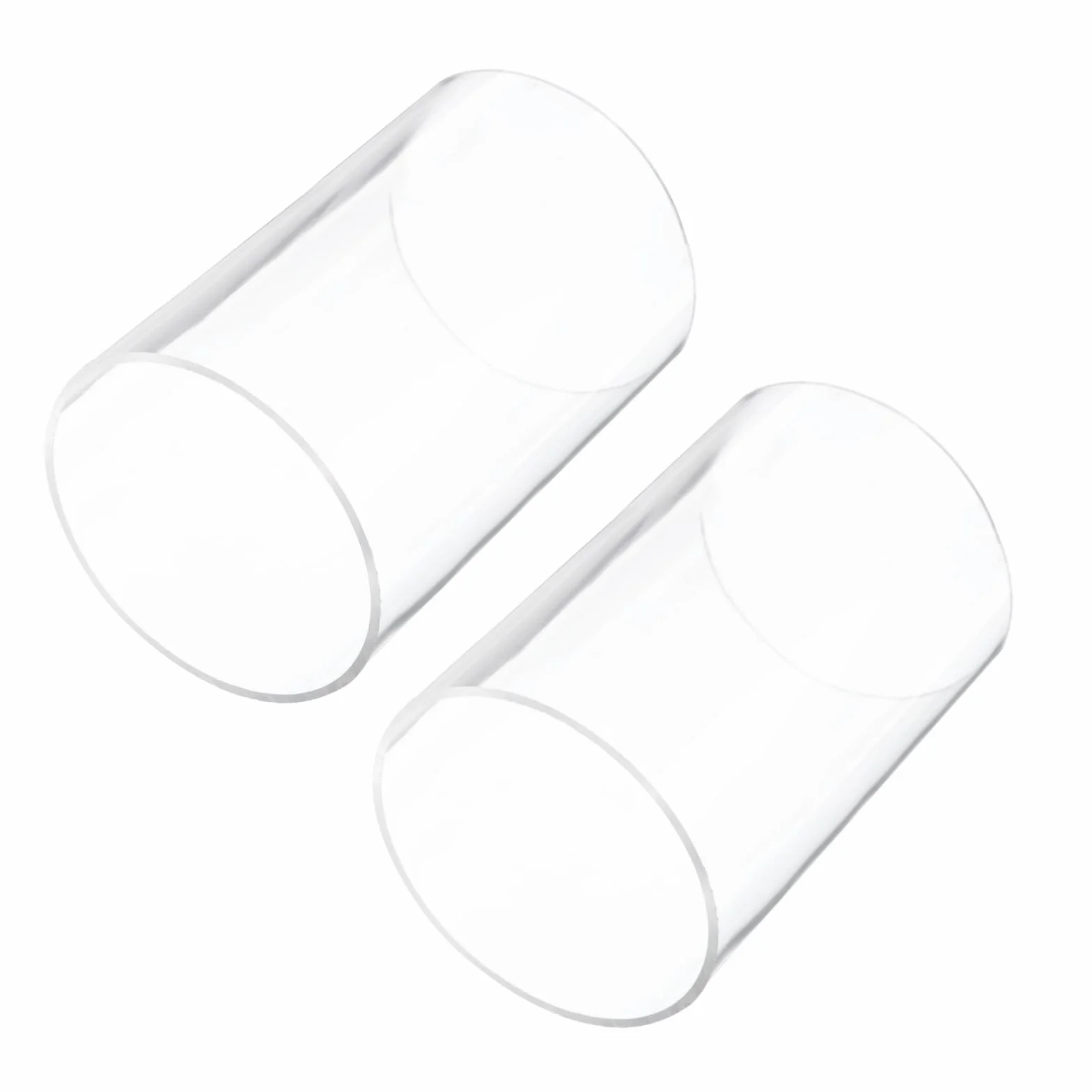 Tubo Rigido in Plastica Trasparente 105mm x 110mm Acrilico Policarbonato per Idraulica 2 Pezzi