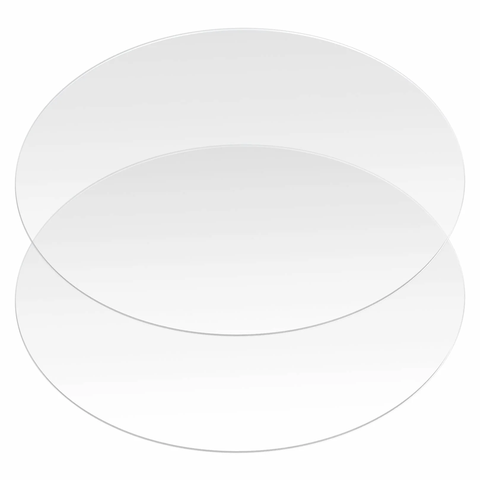 2 Pezzi Foglio Acrilici Trasparenti Rotondo, 30 cm/12 Pollici Disco Acrilici Circolare, Pannelli Pannello di Dischi Circolari Acrilici per Cornice Pittura Artigianato Fai da Te