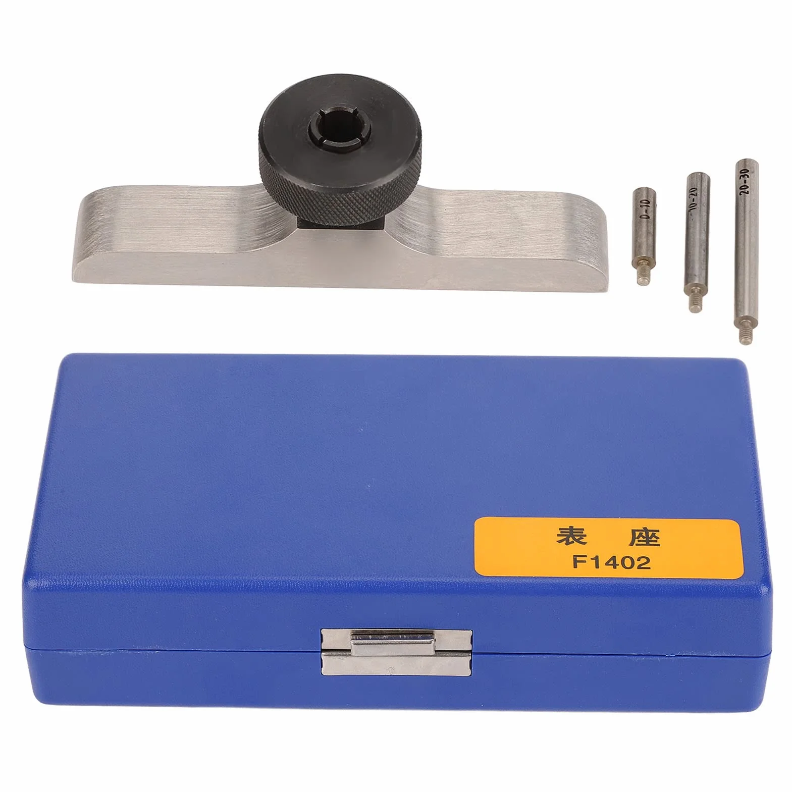 Base con Indicatore di Profondità Supporto Micrometro Aste Prolunga 3 Pezzi Acciaio Inossidabile Temprato 103x17 mm