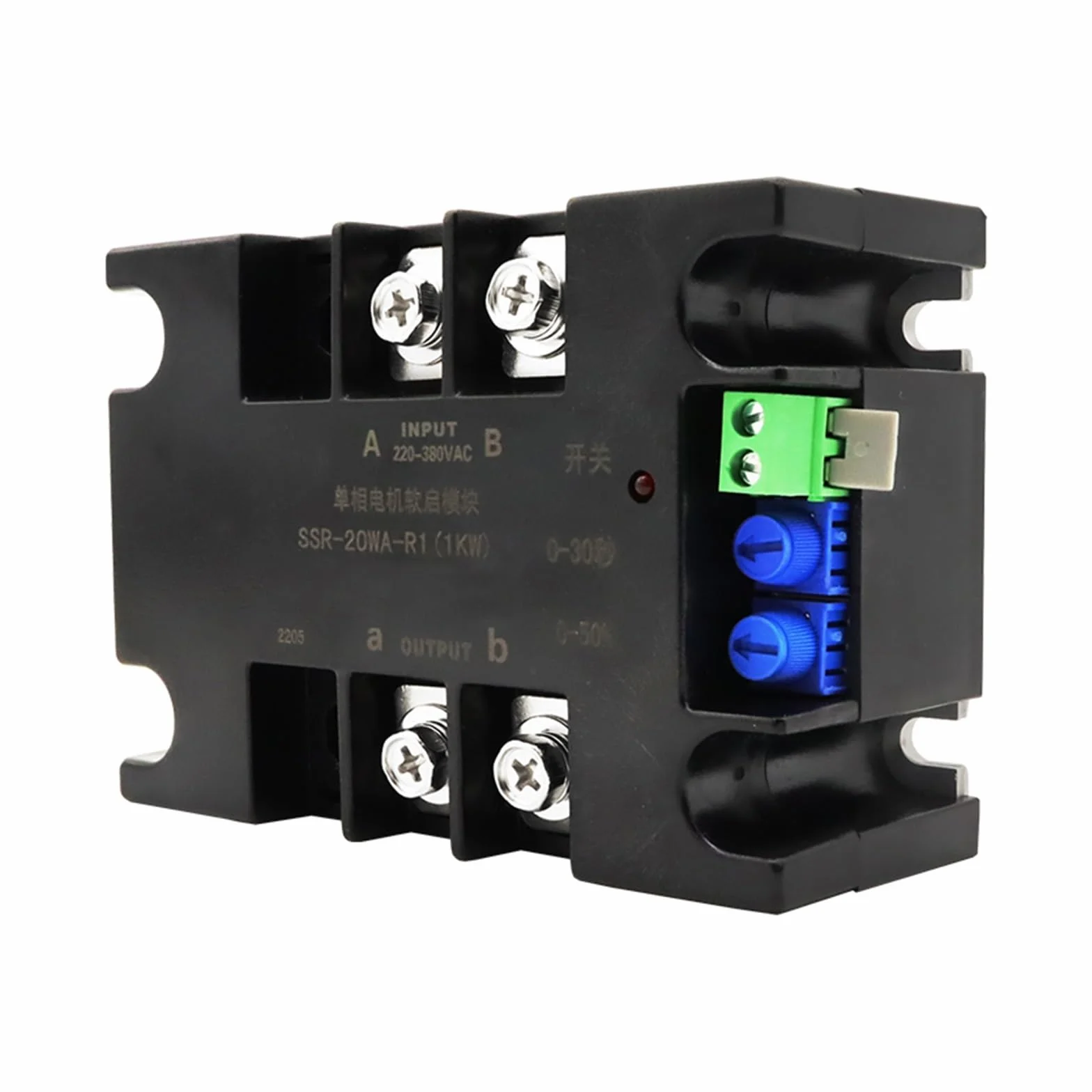 soft start Avviatore statico motore intelligente monofase Modulo di avviamento progressivo Avvio lento for pompa dell'acqua Ventola del motore for pompa dell'acqua, ventola, veicolo di navigazione ecc