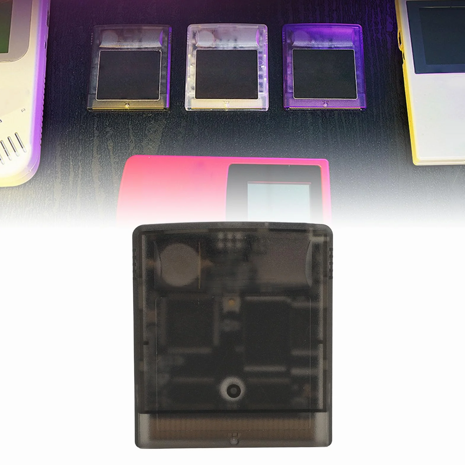 Flash Memory Card per Gameboy Color Professional 1000 in 1 Cartuccia Video di Gioco, Scheda di Memoria 8G per Gameboy Advance SP, Cartuccia di Backup dei Dati Gameboy (Nero trasparente)