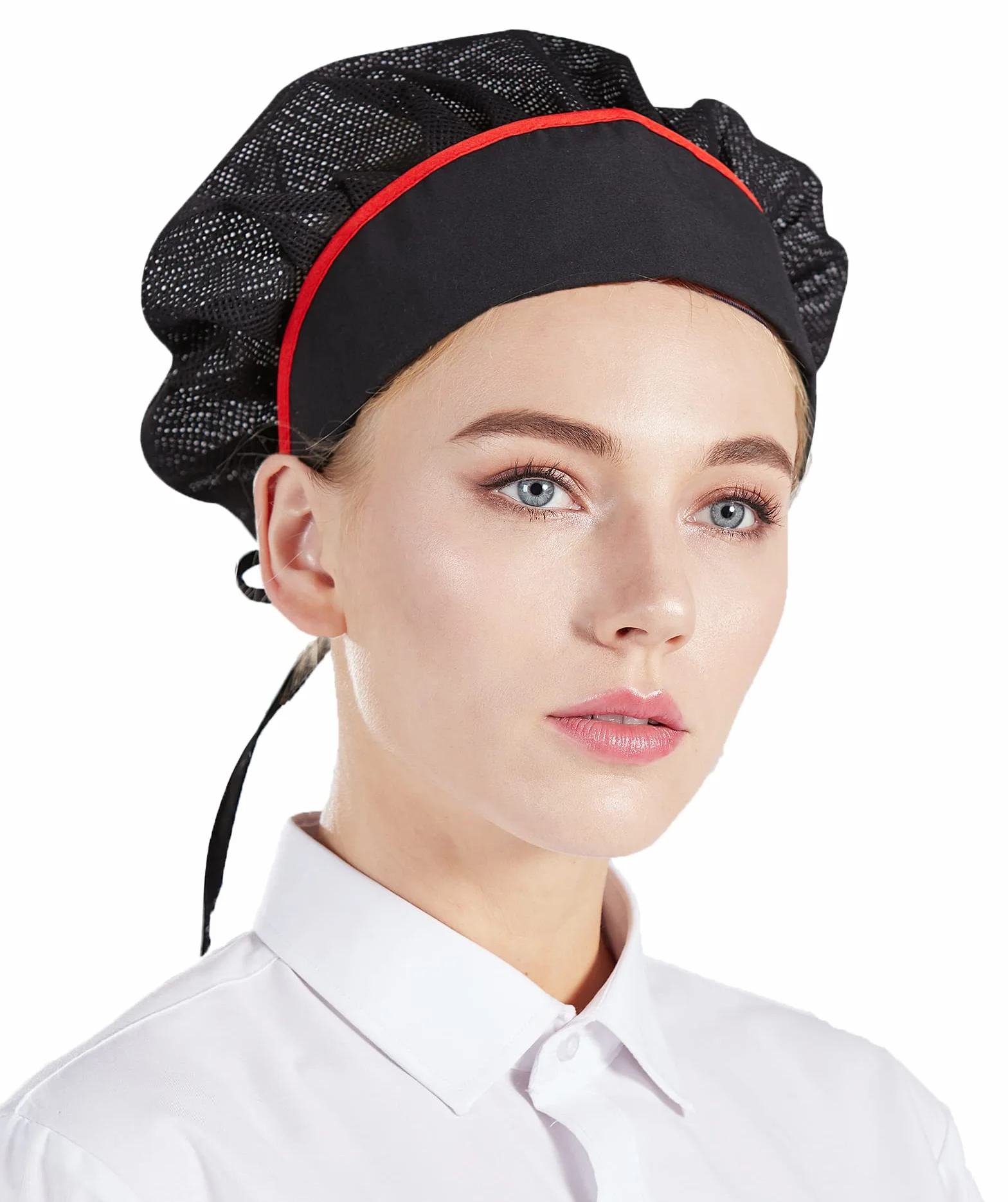 Nanxson Cappello da Chef Unisex 3 Pezzi Cappello da Lavoro in Rete Elastica Protezione Antipolvere