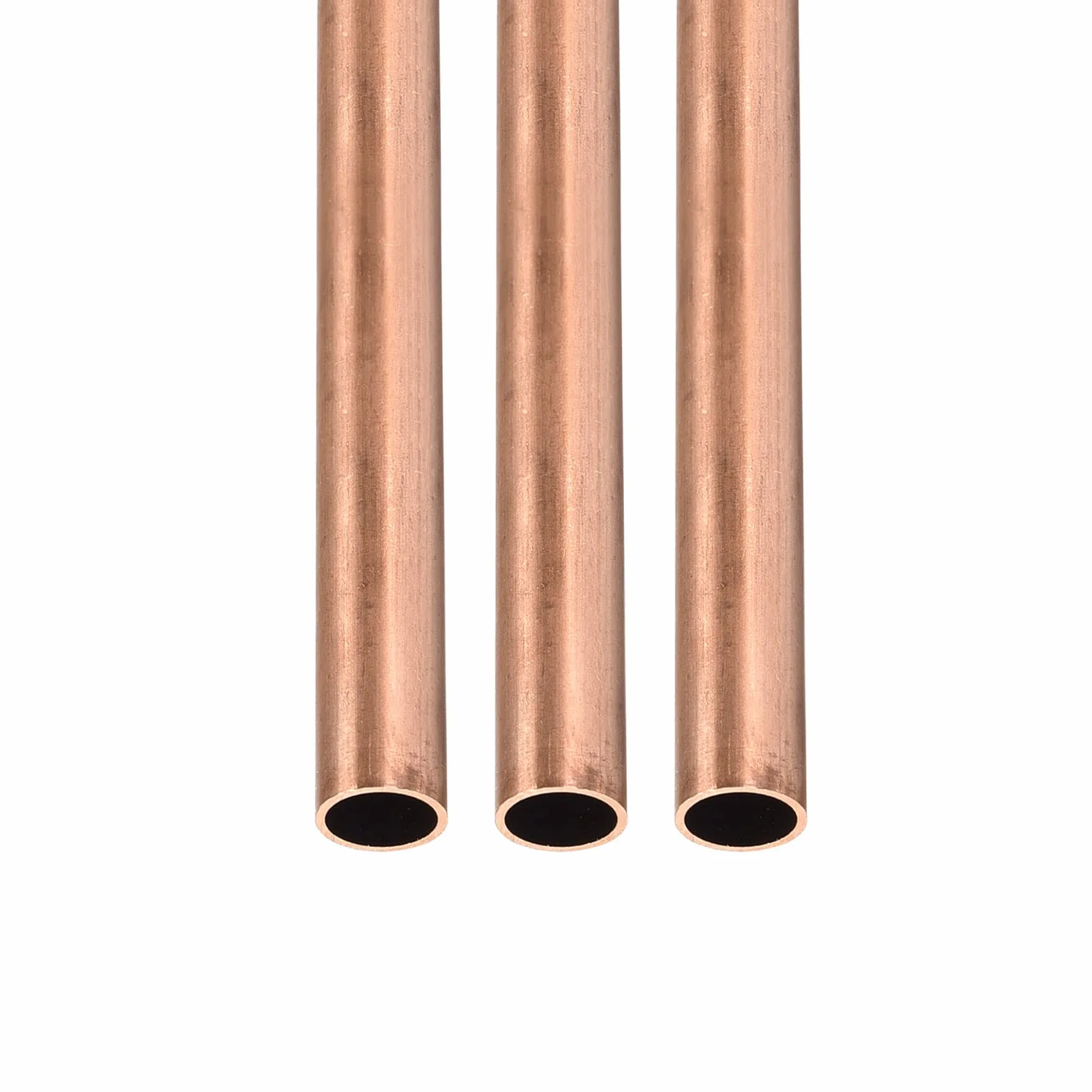 DTGN 8mm x 0.2mm x 300mm(ODxMuro TxL) Rame Tubo - 3pz - Buono per Macchinari Attrezzature Bricolage decorazionetivo Telaio - Rotondo Metallo Tubi