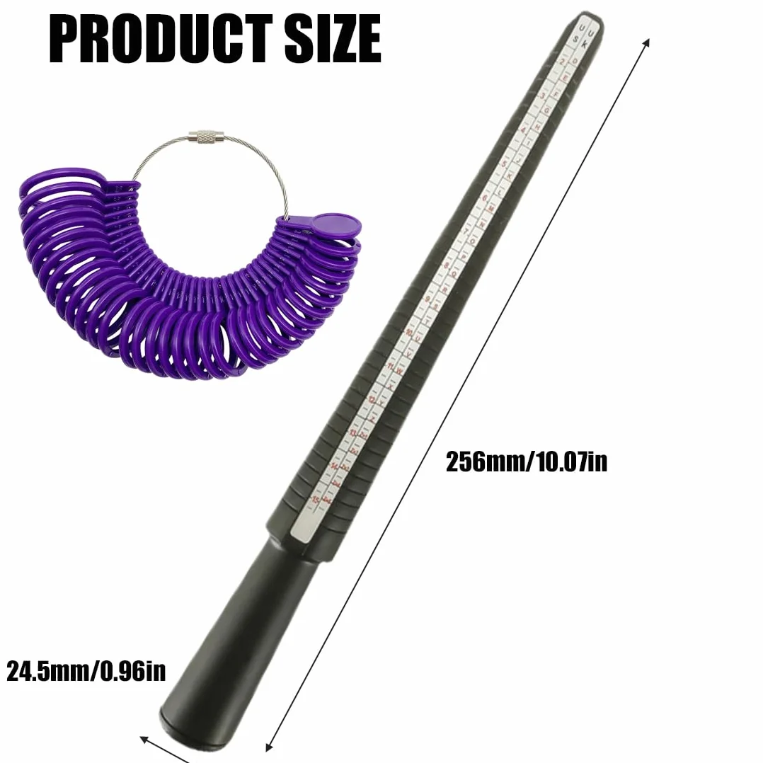 Anello Mandrino Sizer Finger Misuratore Anelli Dimensionamento Metro Dita Gauge Set Gioielli Strumenti Taglie Standard UK UE USA Svizzera