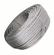 Cavo Acciaio 2 mm 100 MT 250 KG Carico Rottura Zincata