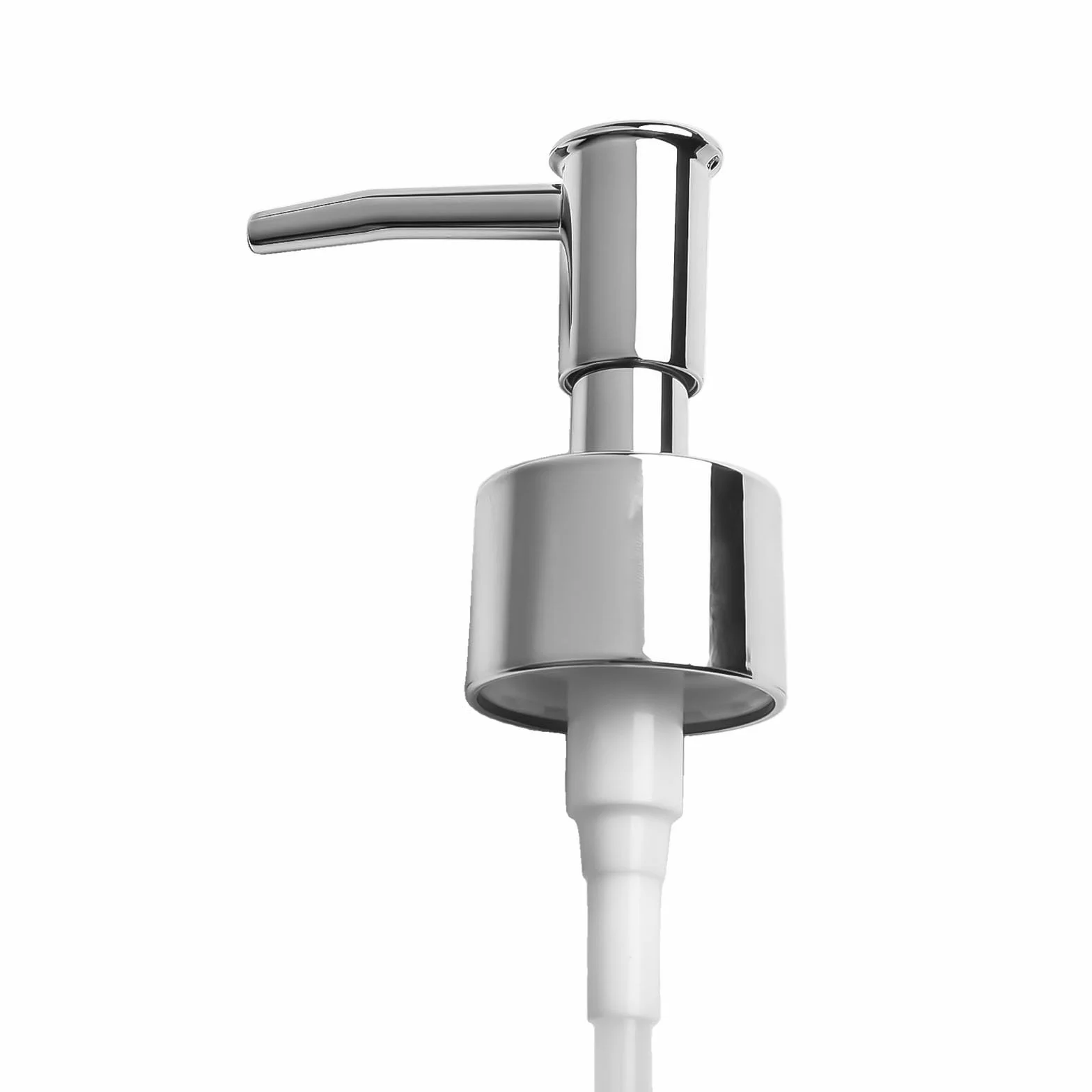 Pompa di ricambio per sapone, sostituisci la testa della pompa con tubo lungo per erogatore di sapone per le mani e lozione, filettatura 28/400 per cucina, bagno, cosmetici, gel doccia (argento)