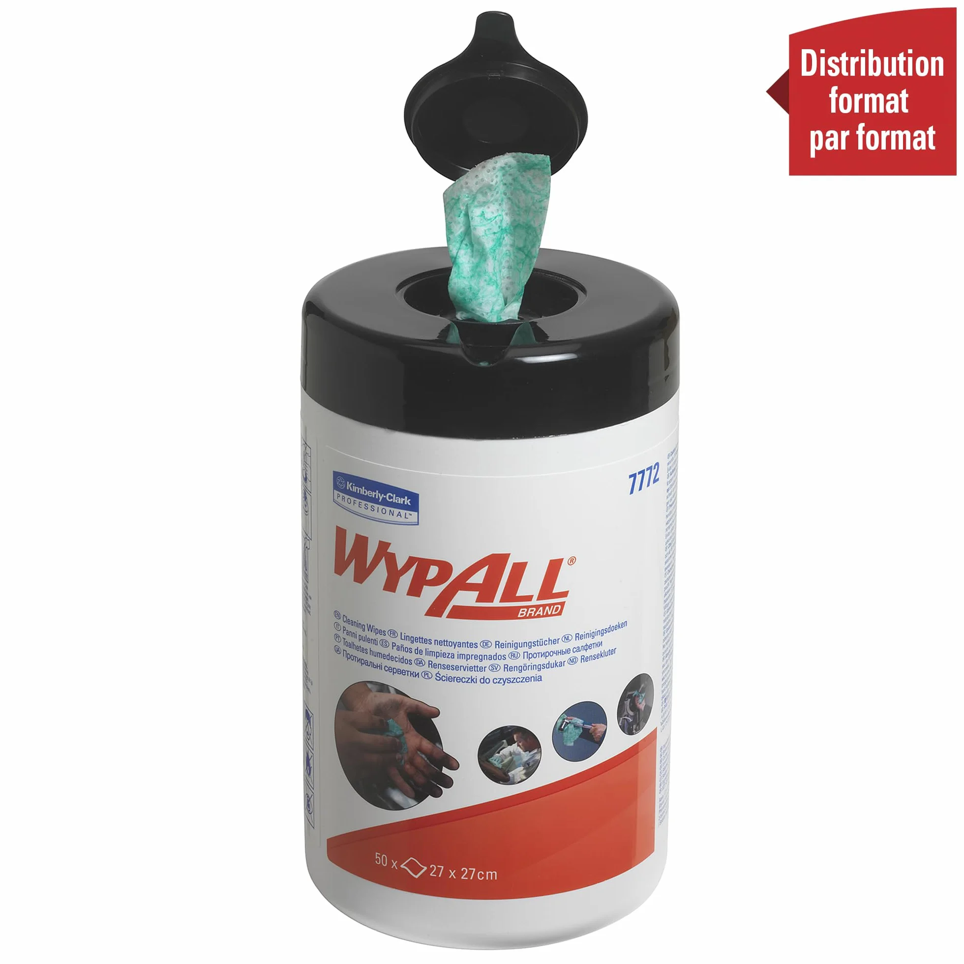 WypAll 7772 panni per la pulizia industriale 1 strato pre-impregnati 6x50 salviette (300)