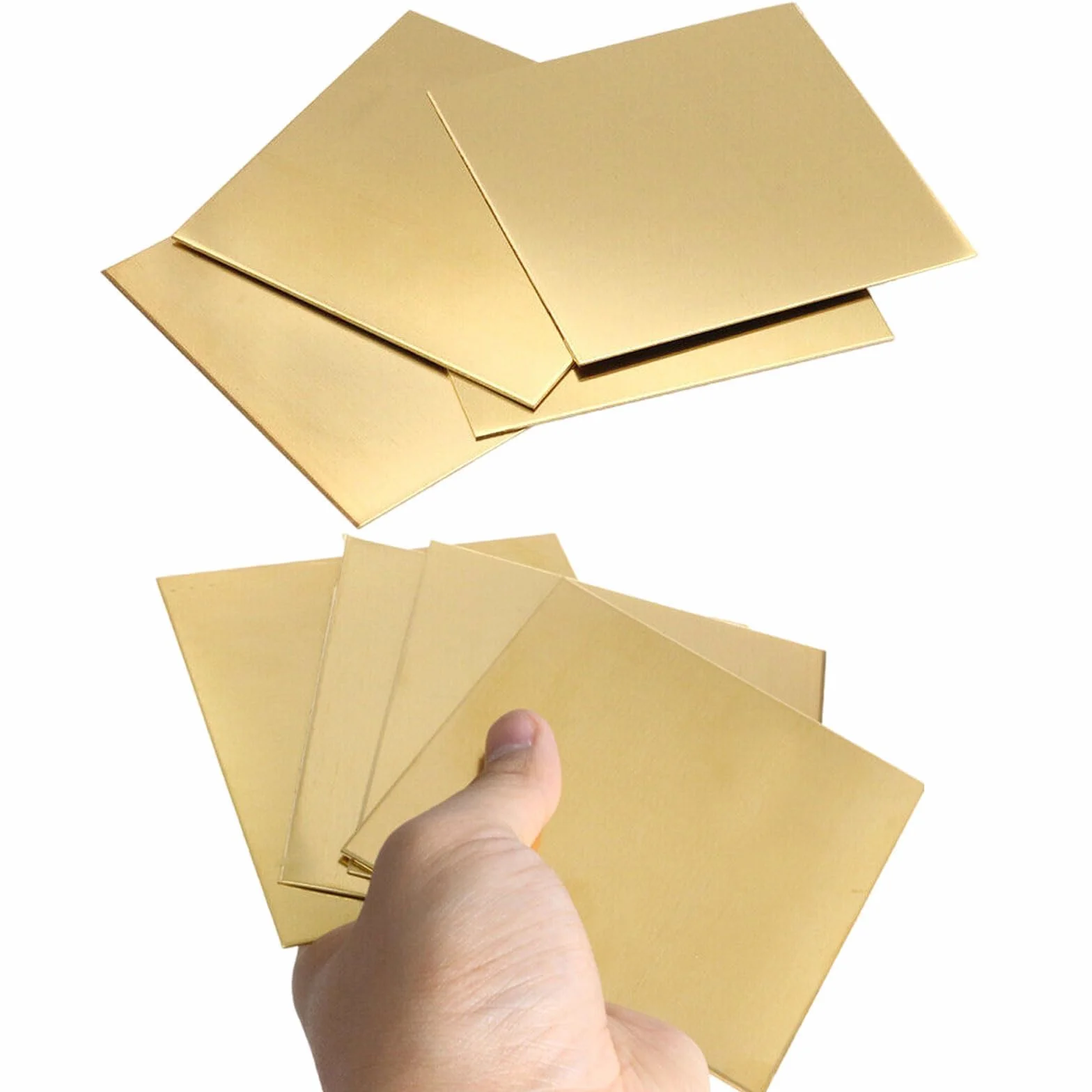 8 pezzi lamiera d'ottone spessore,lamine metalliche,Piastra in ottone,Ottone Foglio,Piastra metallica in ottone,Piastra in lamina di metallo,Adatto per il processo di taglio （0.5 * 50 * 50mm）