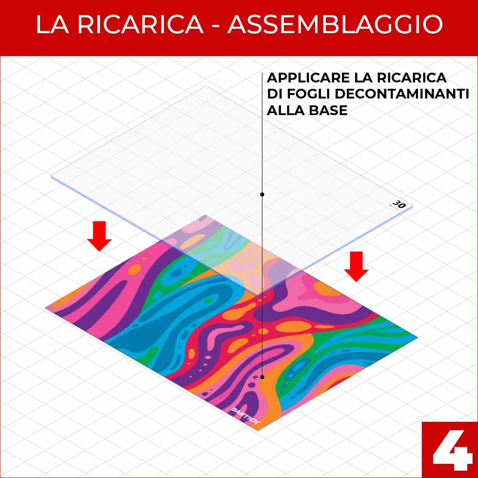 Tappeto Decontaminante Multistrato 62 x 47cm RED LEAVES