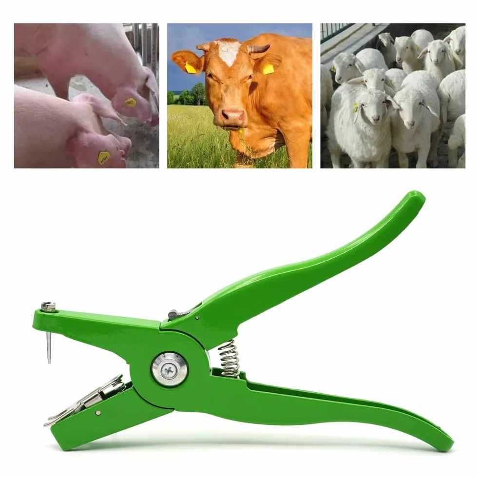 Pinze applicatrici per etichette auricolari per bovini lega alluminio 100 etichette rosa 2 aghi